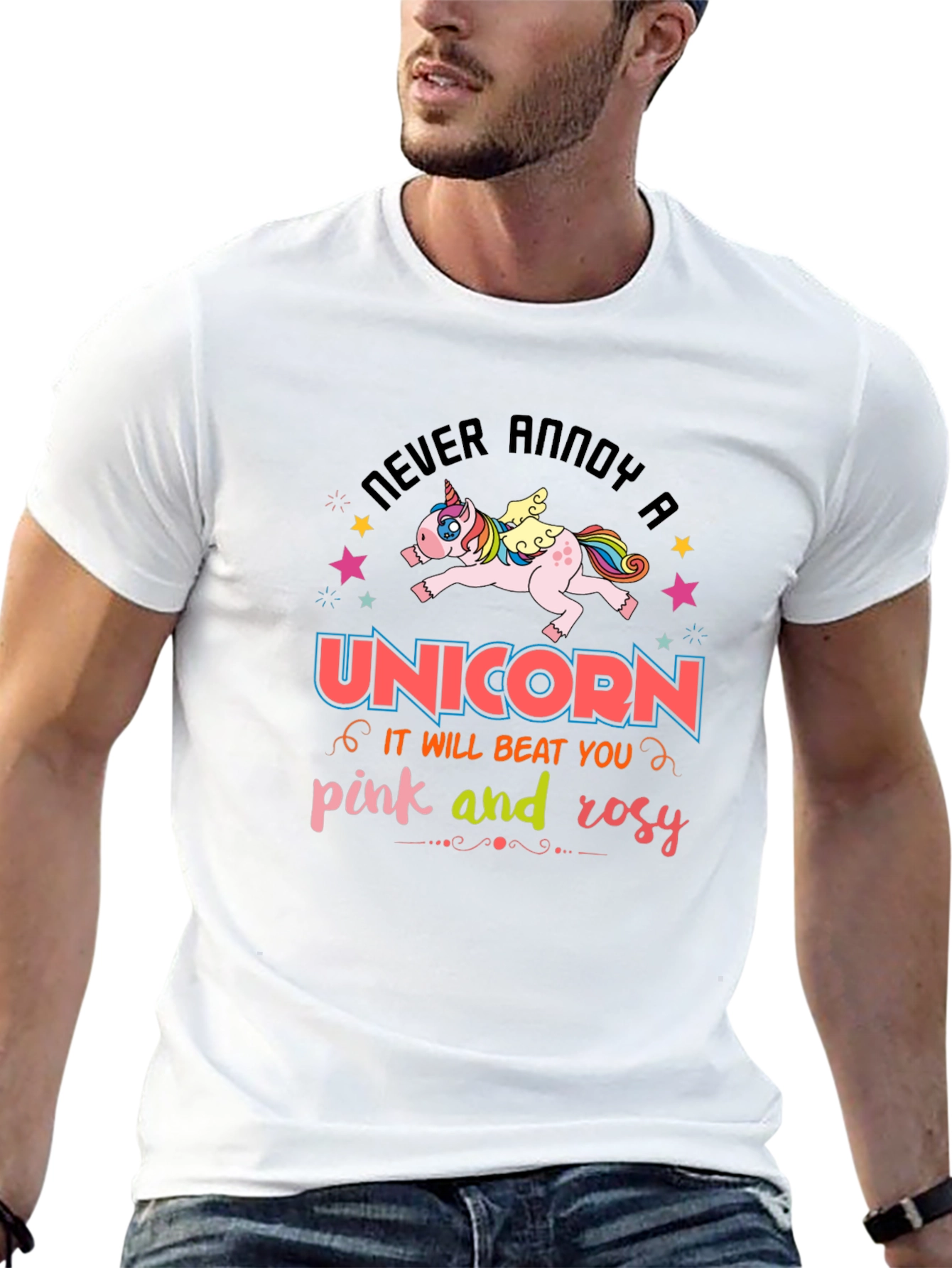 Never Annoy a Unicorn Black T-Shirt