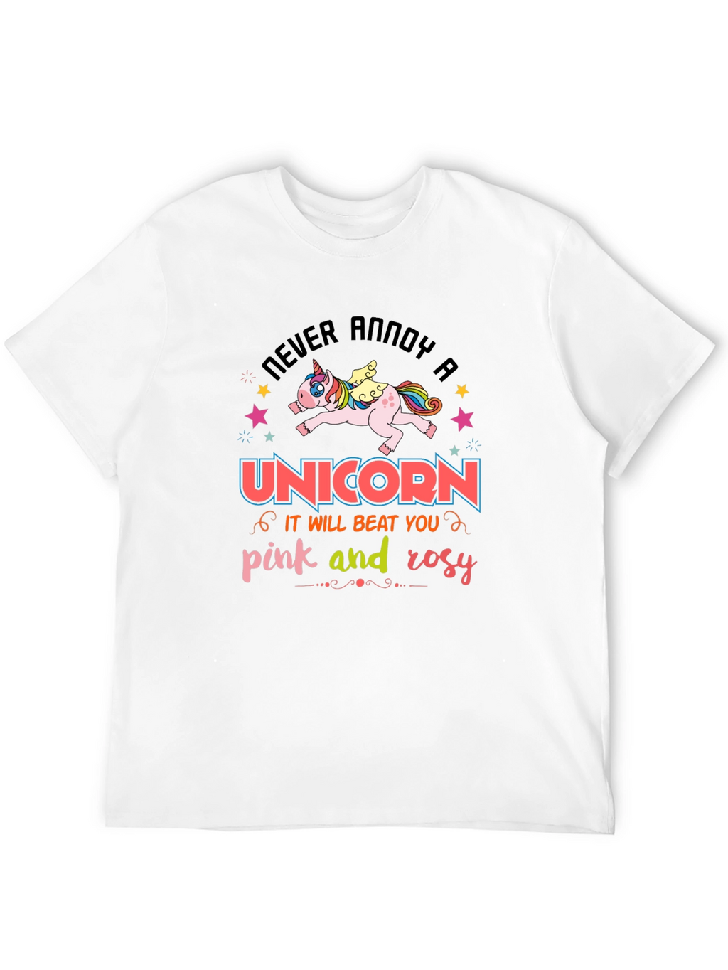 Never Annoy a Unicorn Black T-Shirt