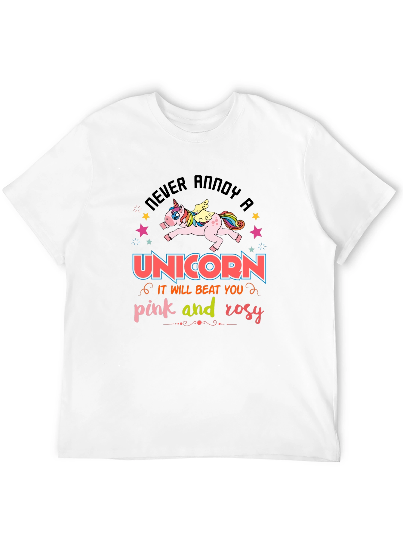 Never Annoy a Unicorn Black T-Shirt