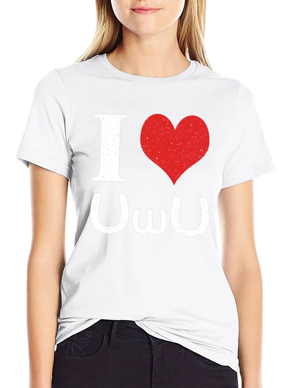 I Heart UWU Black T-Shirt