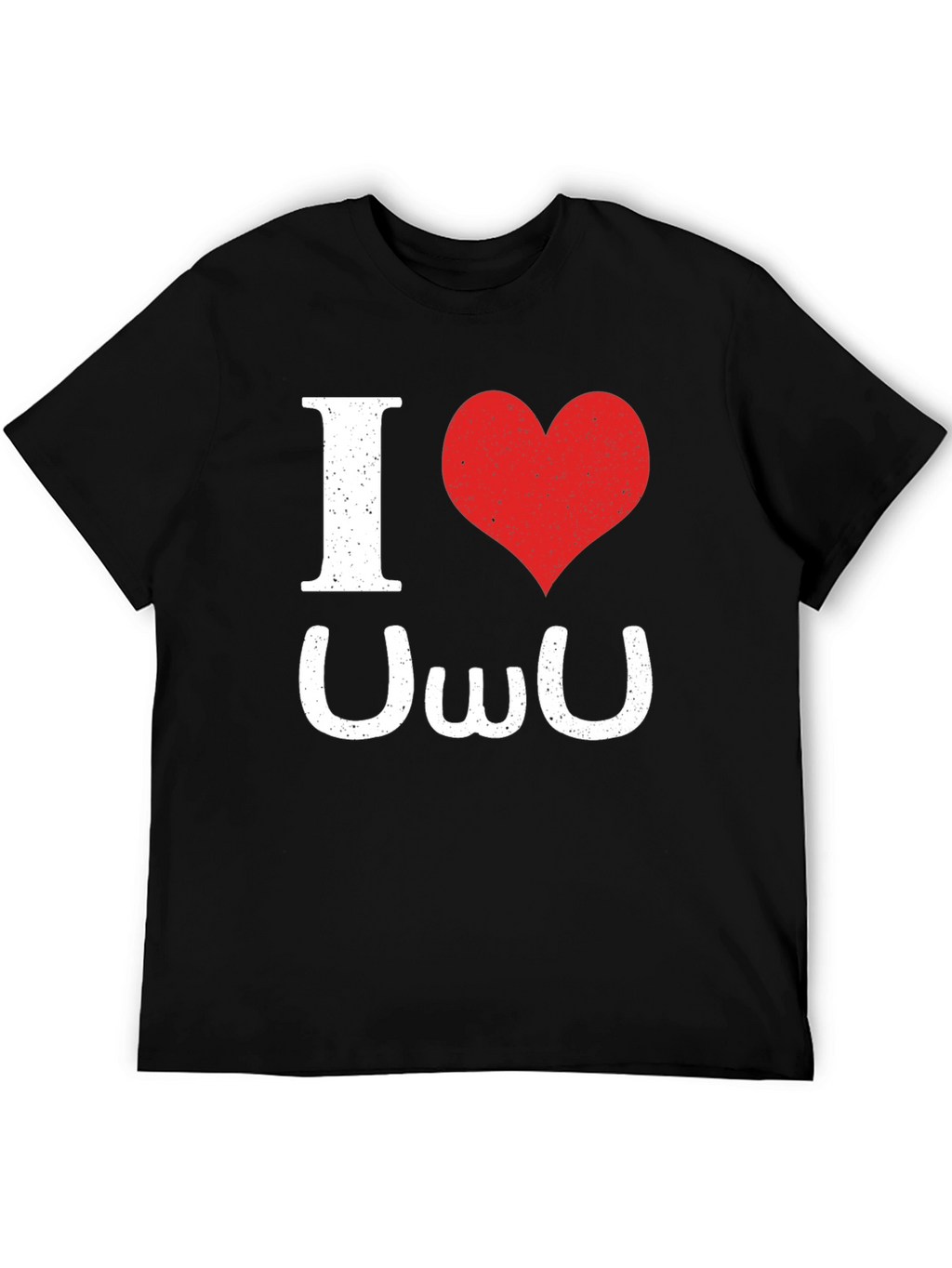 I Heart UWU Black T-Shirt
