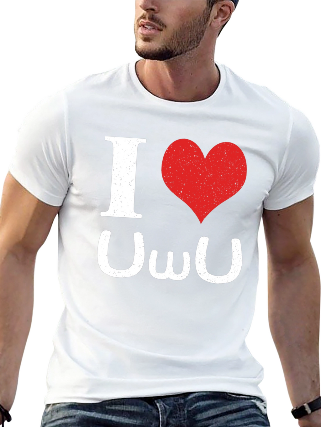 I Heart UWU Black T-Shirt
