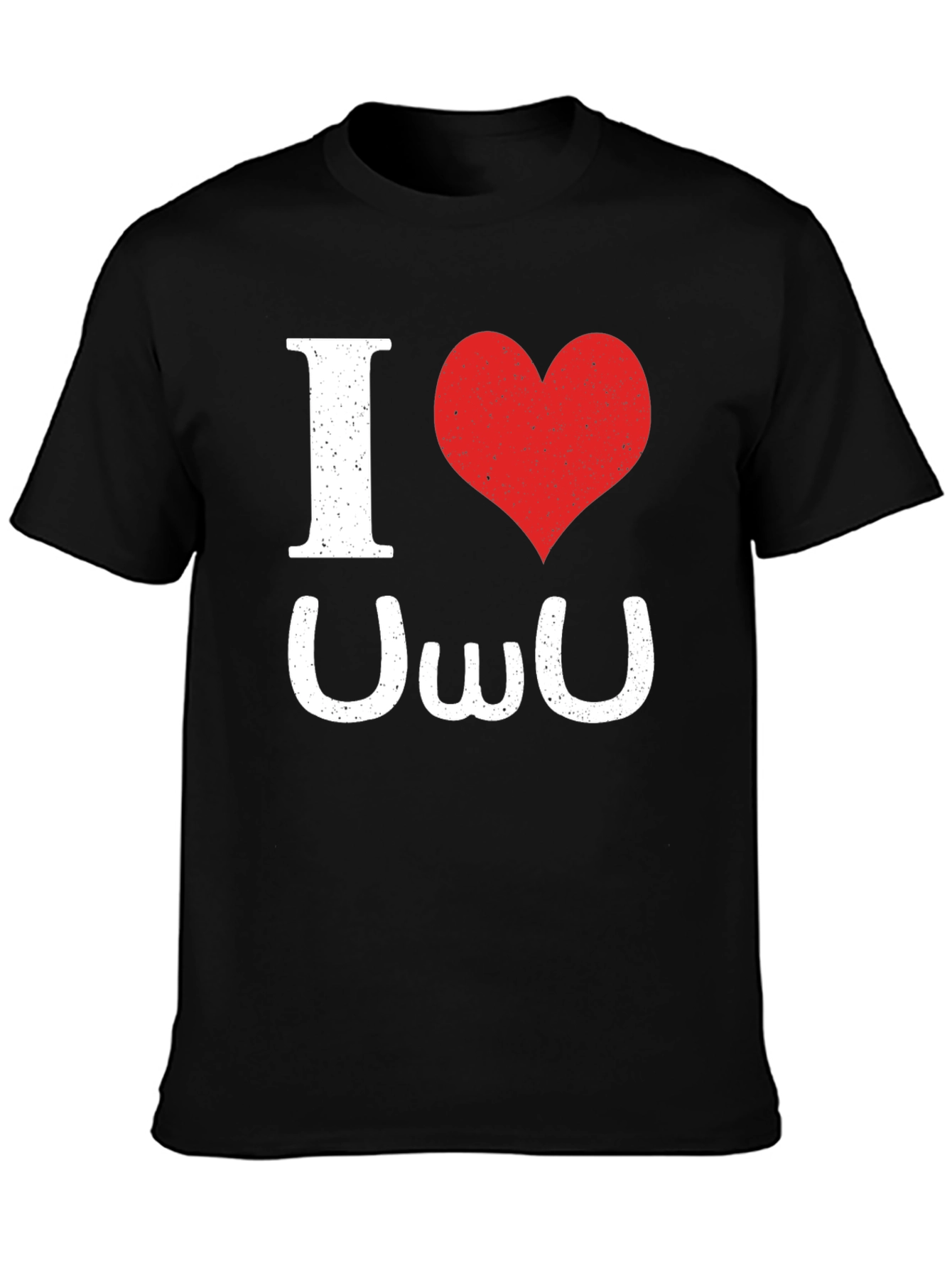 I Heart UWU Black T-Shirt