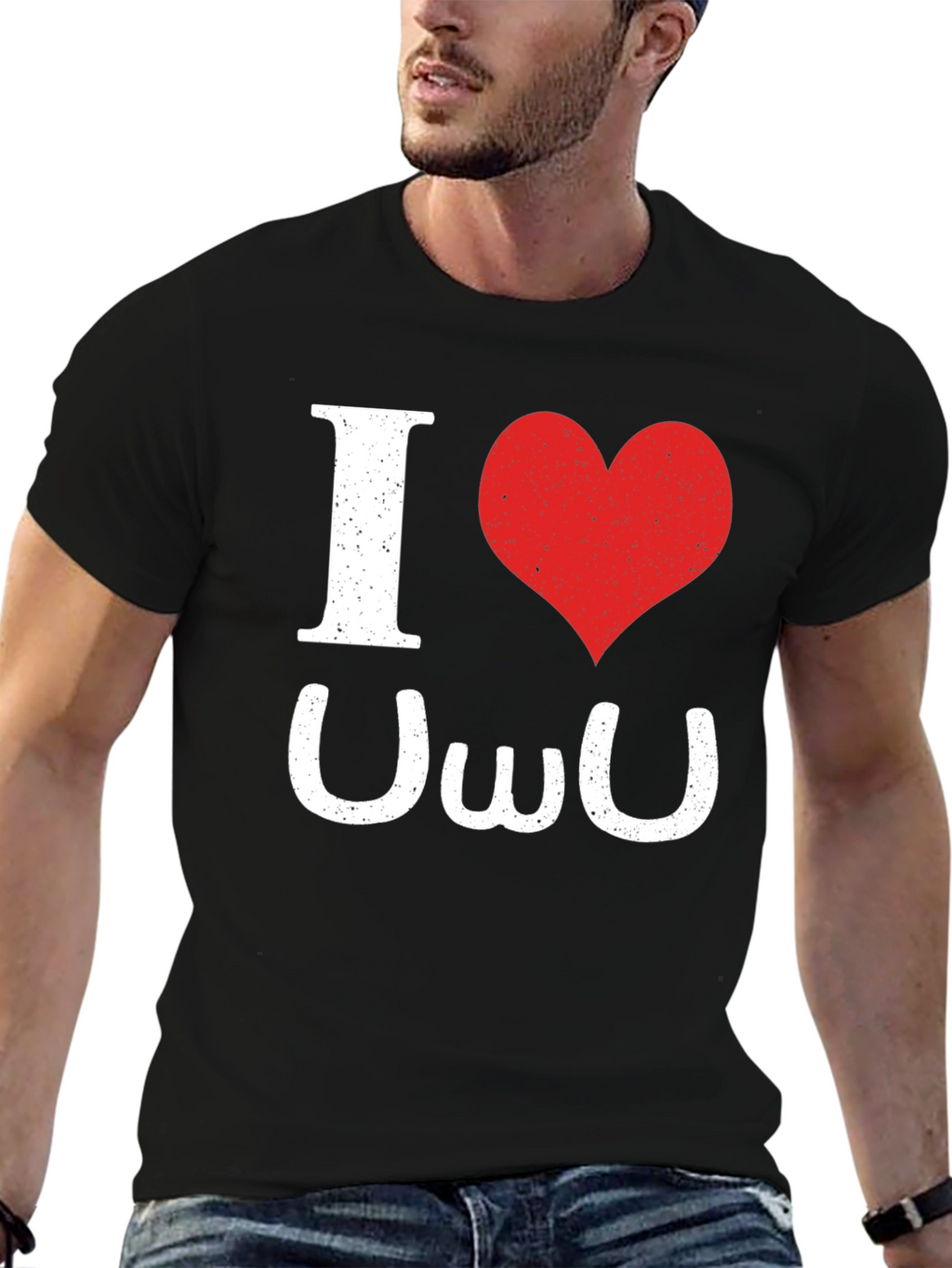 I Heart UWU Black T-Shirt