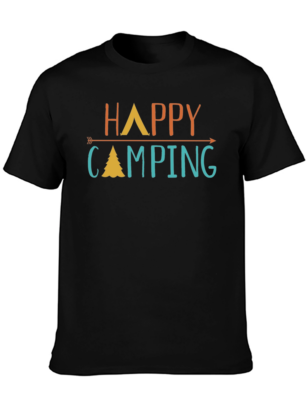 Happy Camping Graphic Tee - Adventure Awaits!