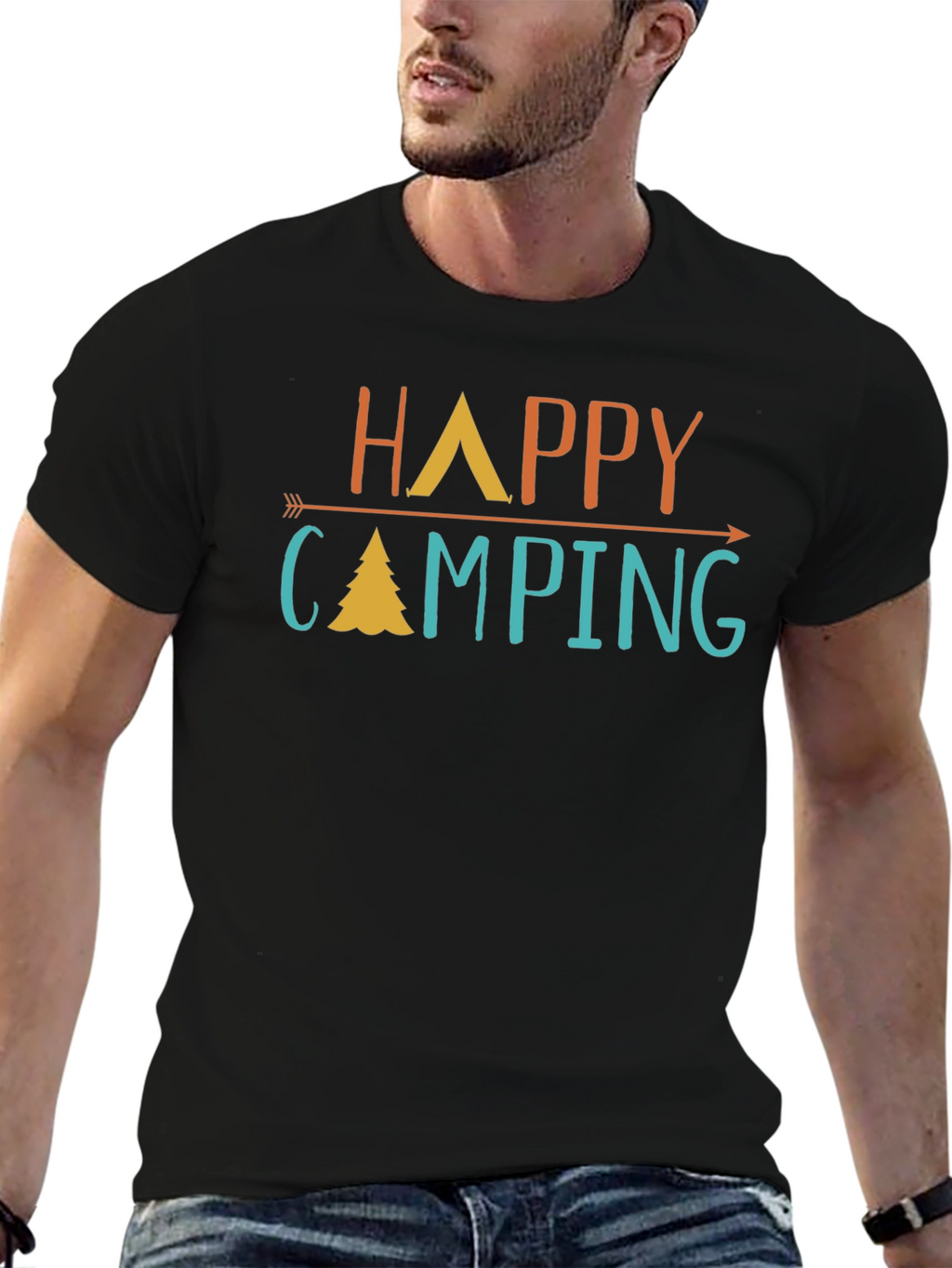 Happy Camping Graphic Tee - Adventure Awaits!