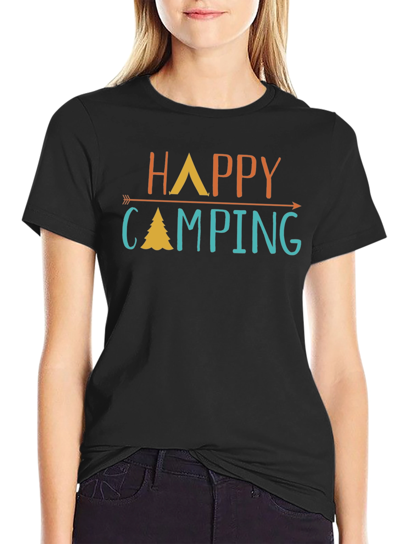 Happy Camping Graphic Tee - Adventure Awaits!