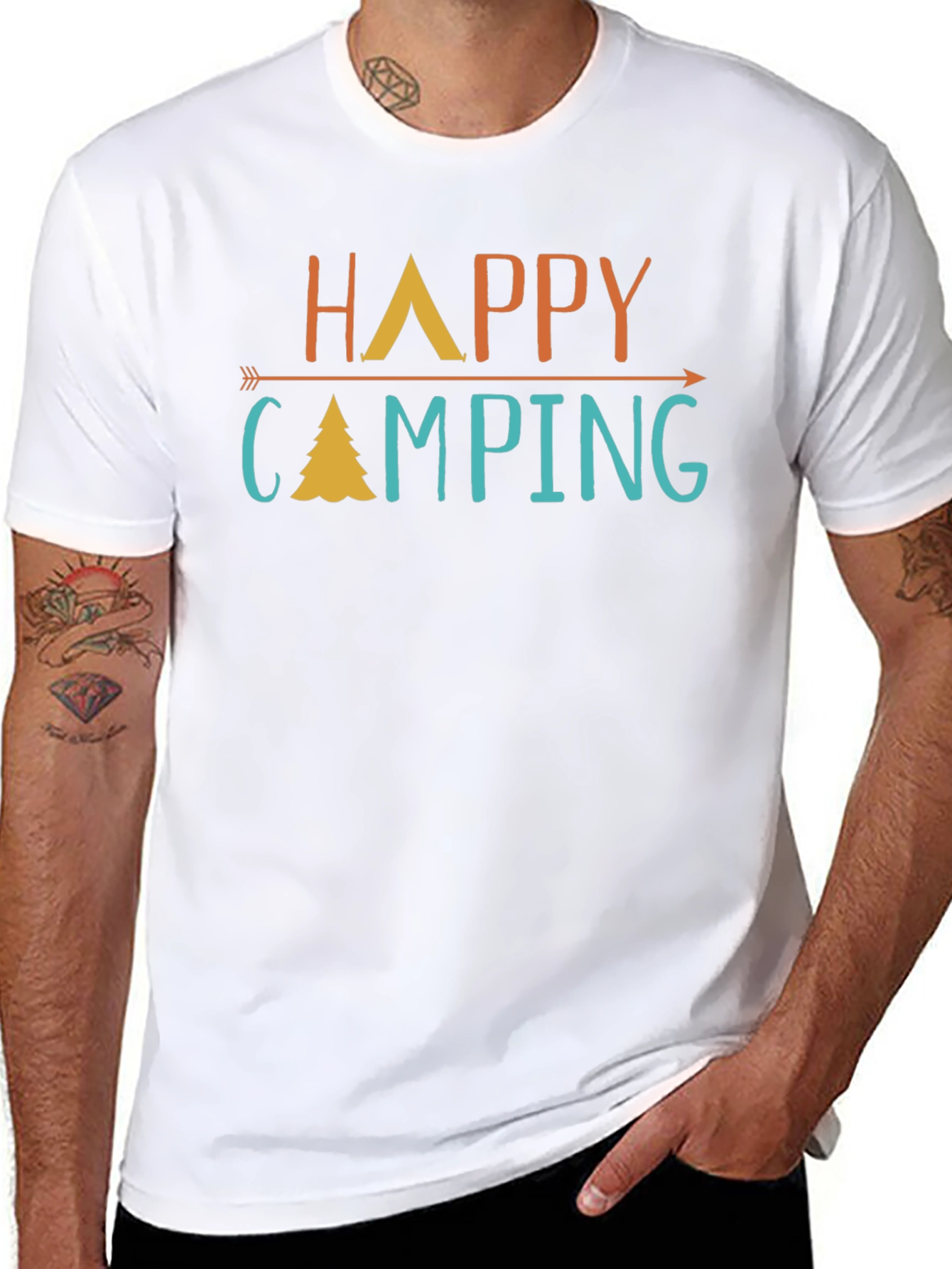 Happy Camping Graphic Tee - Adventure Awaits!