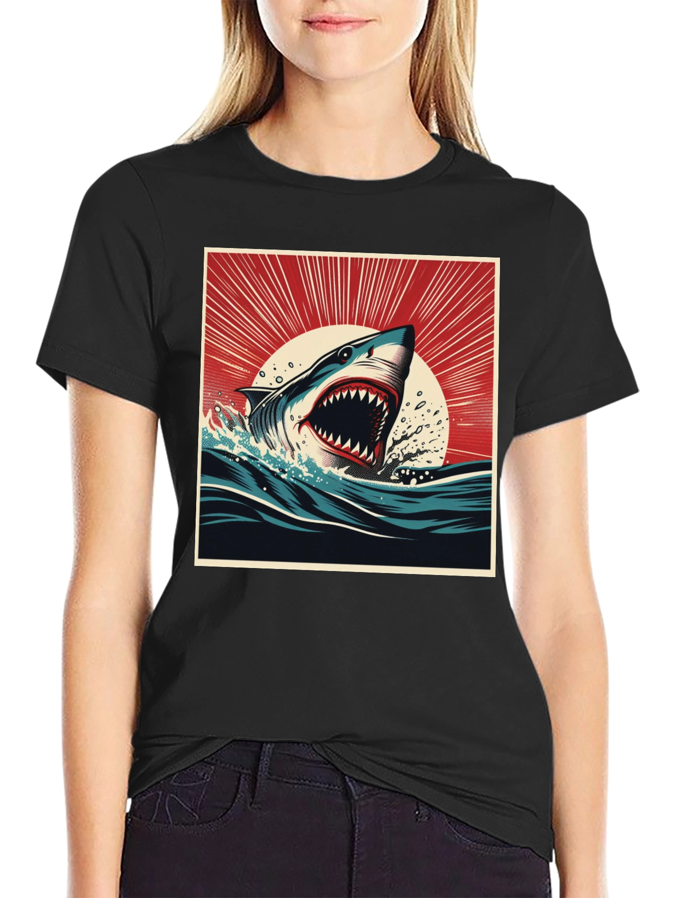 Shark Attack Graphic Tee - Bold Ocean Design