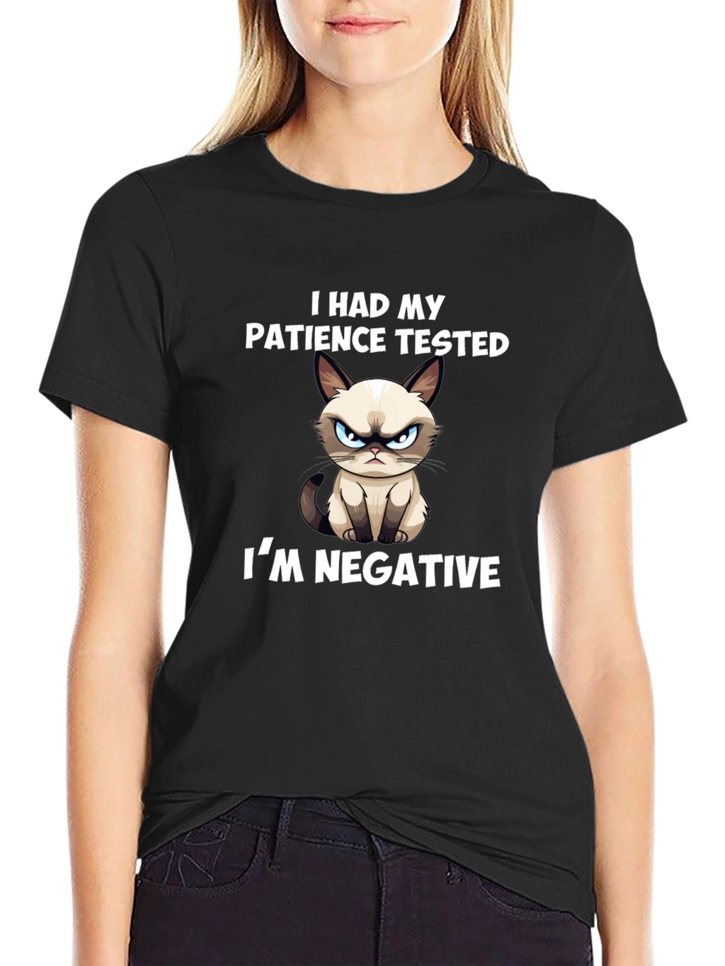 Grumpy Cat T-Shirt: Patience Tested Im Negative