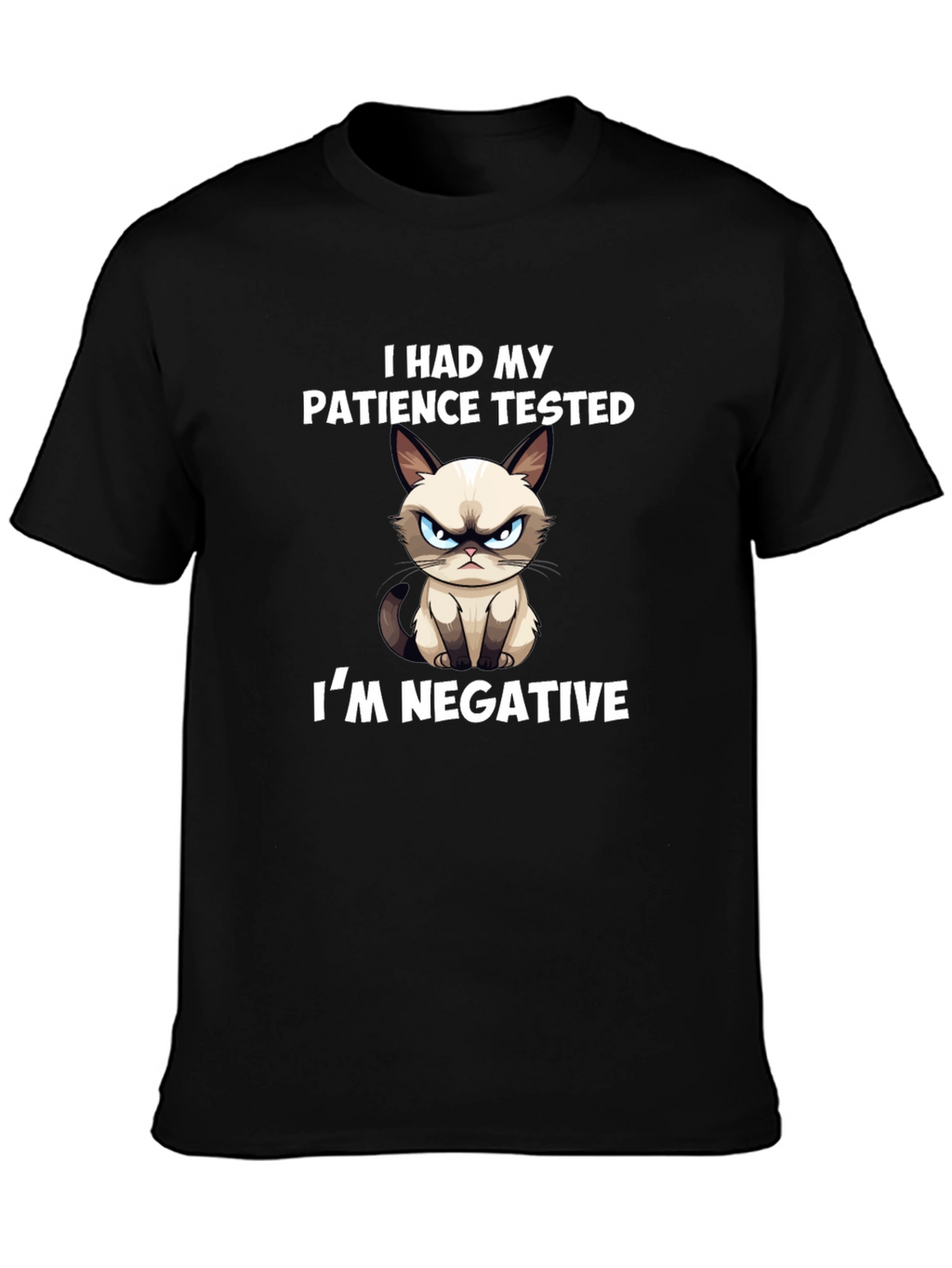 Grumpy Cat T-Shirt: Patience Tested Im Negative