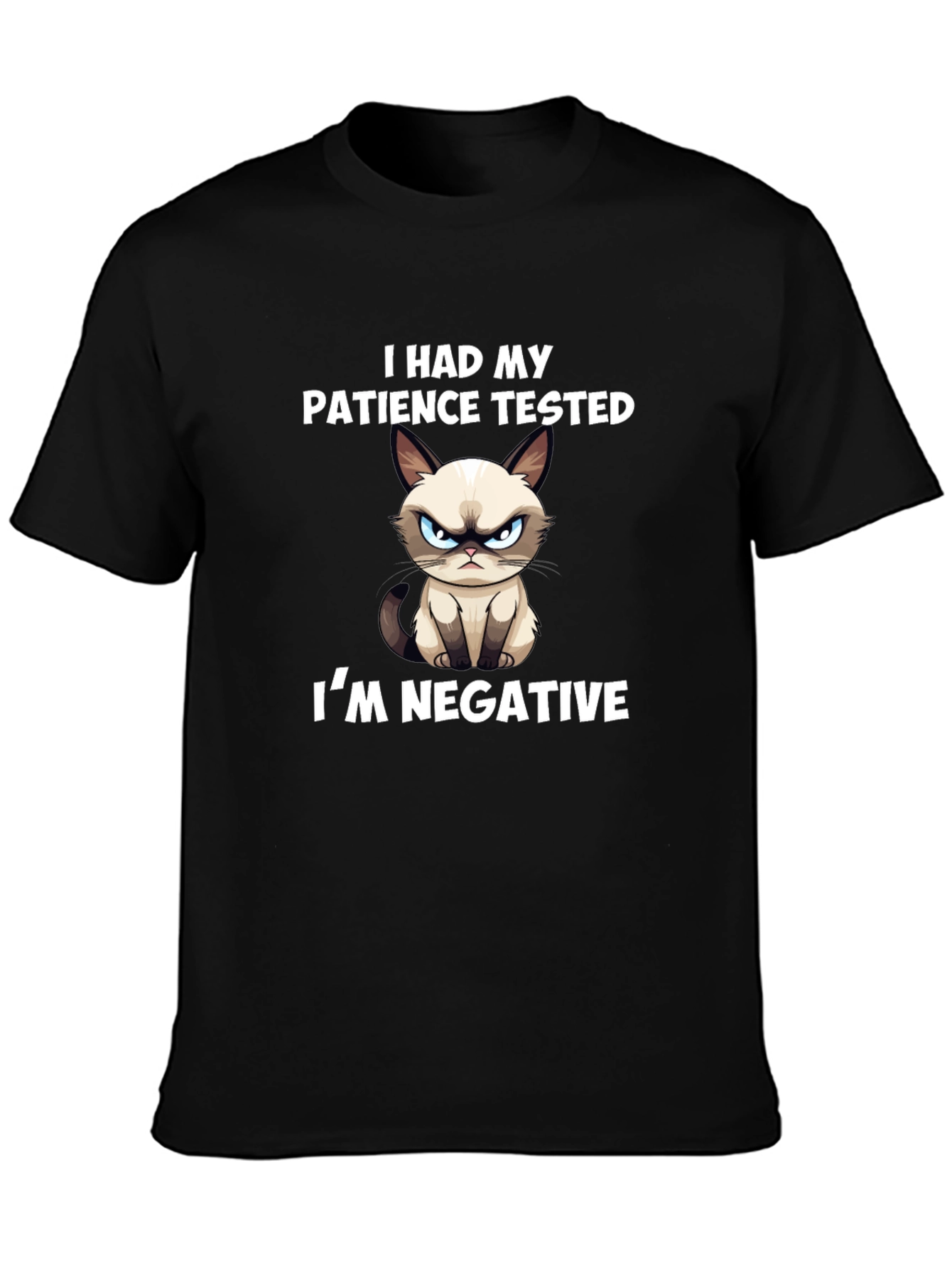 Grumpy Cat T-Shirt: Patience Tested Im Negative