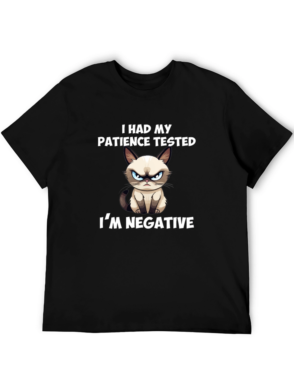 Grumpy Cat T-Shirt: Patience Tested Im Negative