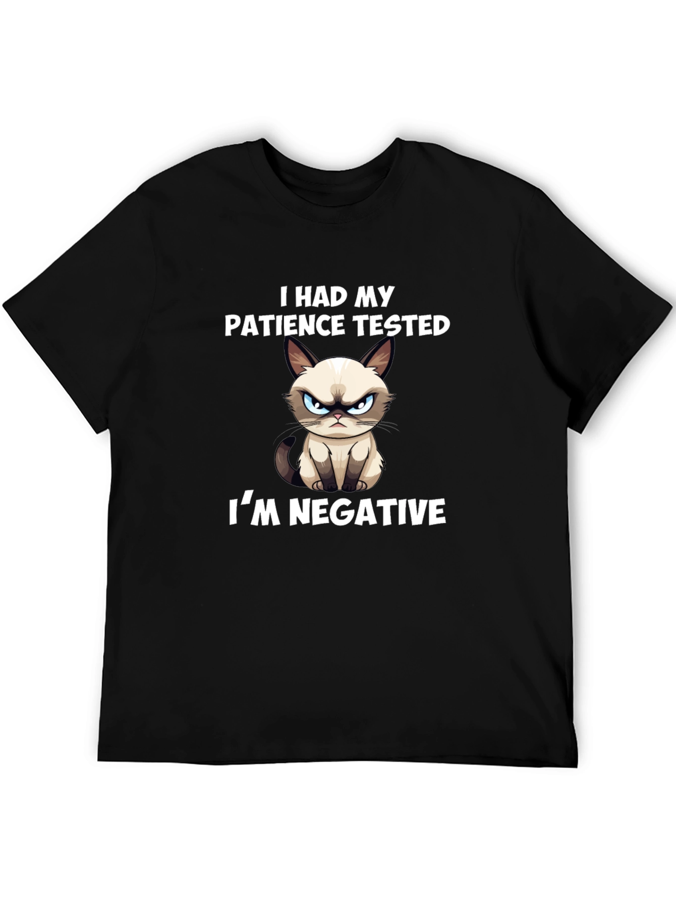 Grumpy Cat T-Shirt: Patience Tested Im Negative