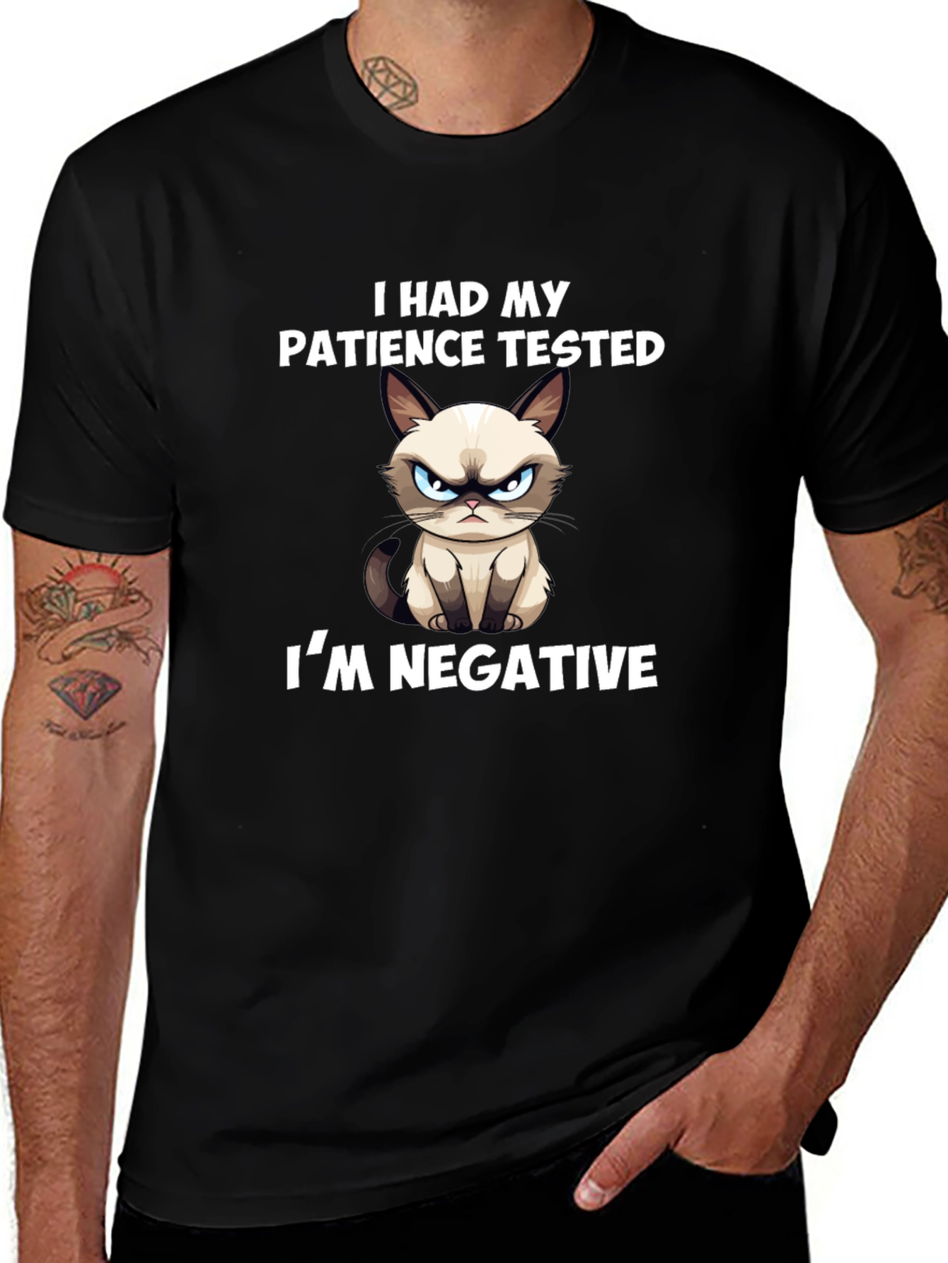 Grumpy Cat T-Shirt: Patience Tested Im Negative