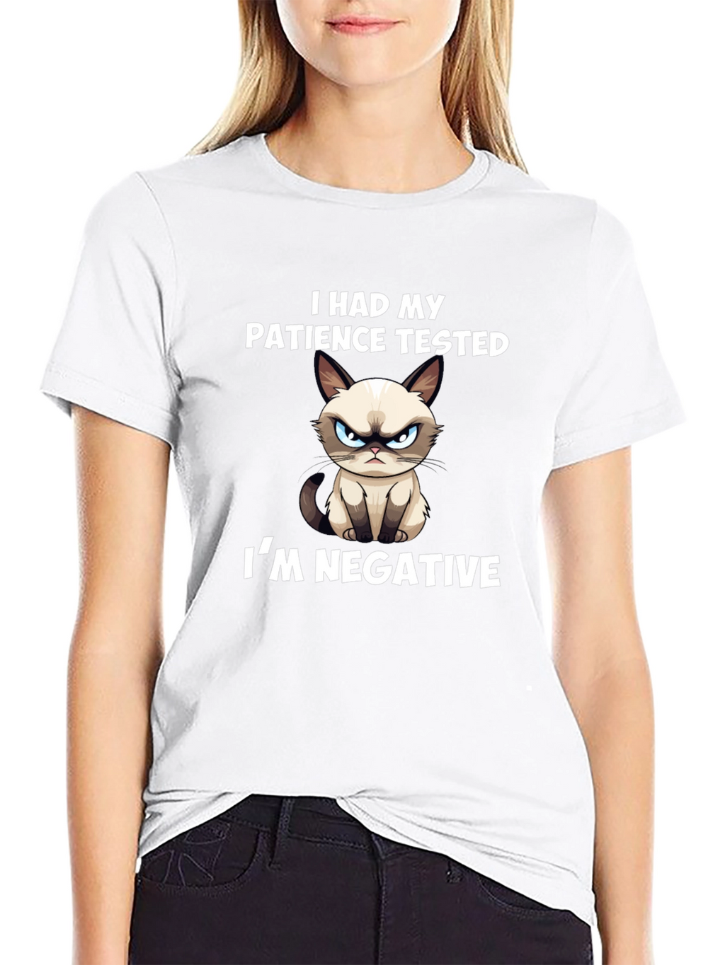 Grumpy Cat T-Shirt: Patience Tested Im Negative