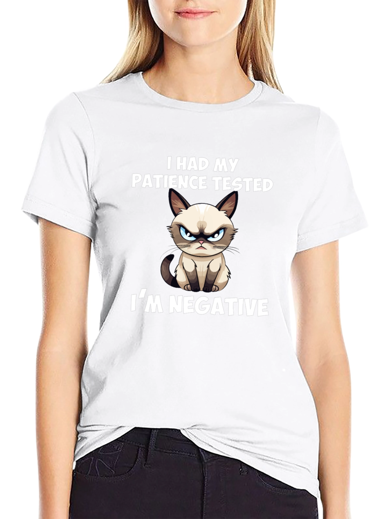 Grumpy Cat T-Shirt: Patience Tested Im Negative