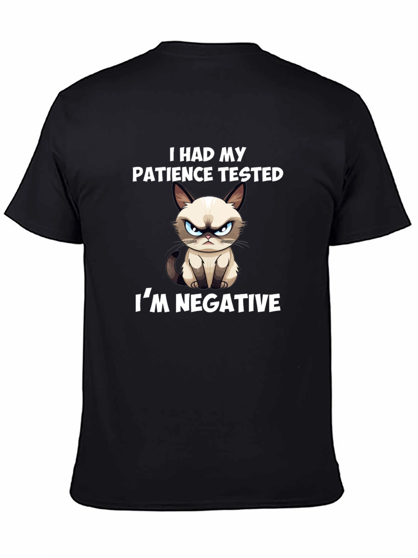 Grumpy Cat T-Shirt: Patience Tested Im Negative