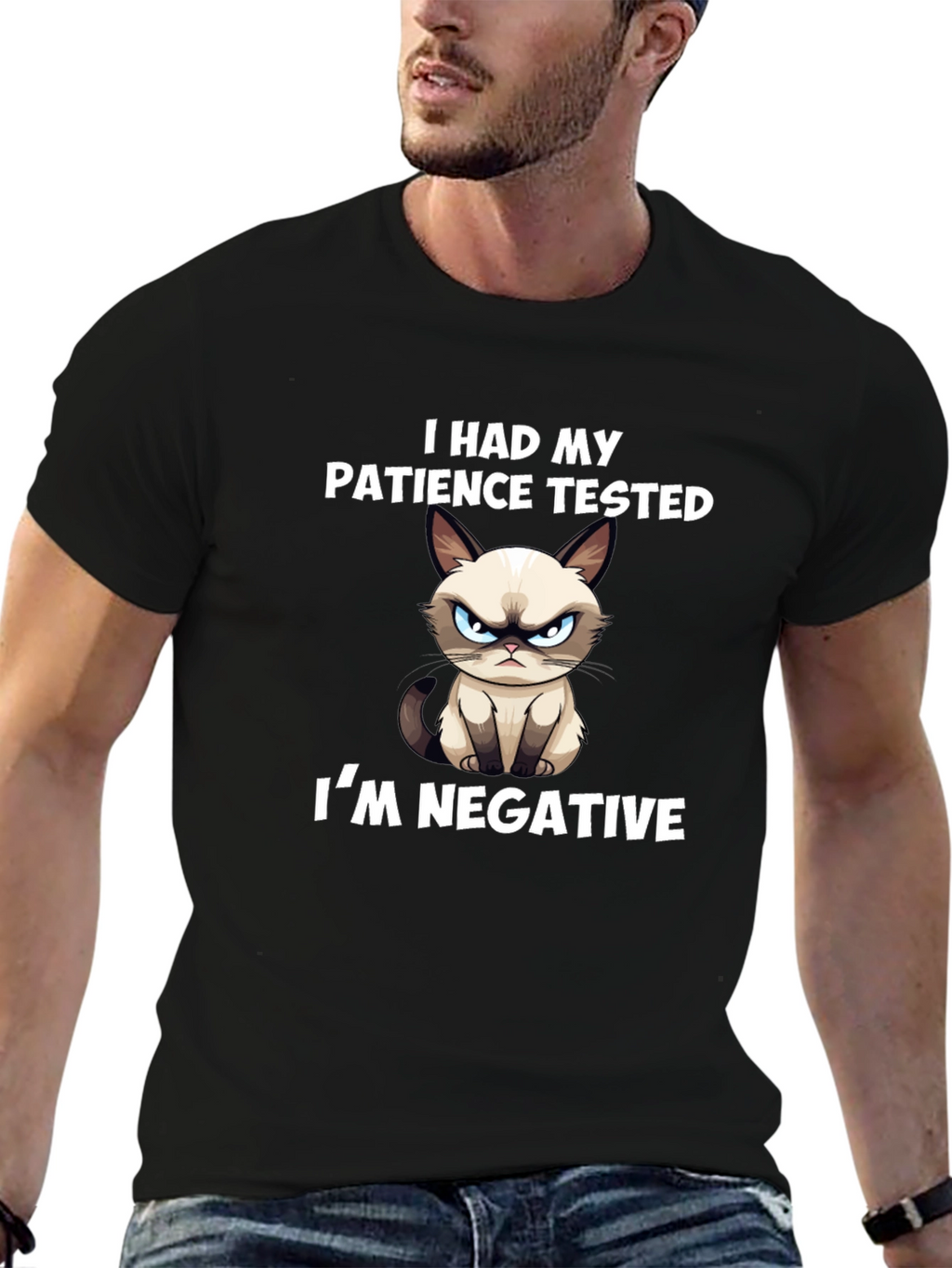 Grumpy Cat T-Shirt: Patience Tested Im Negative