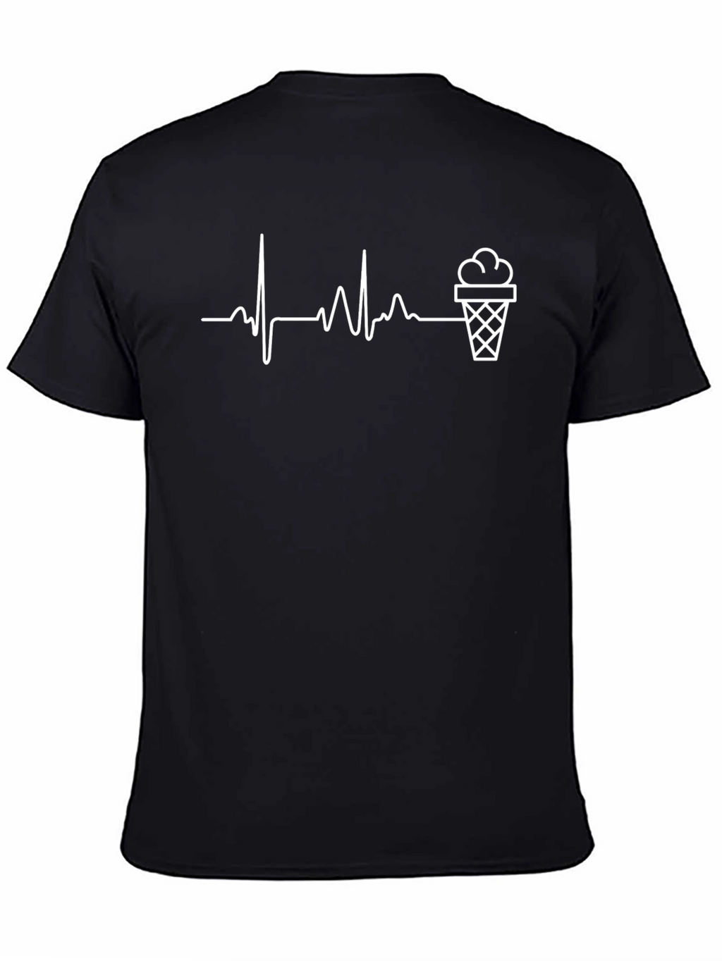Ice Cream Heartbeat T-Shirt - Black
