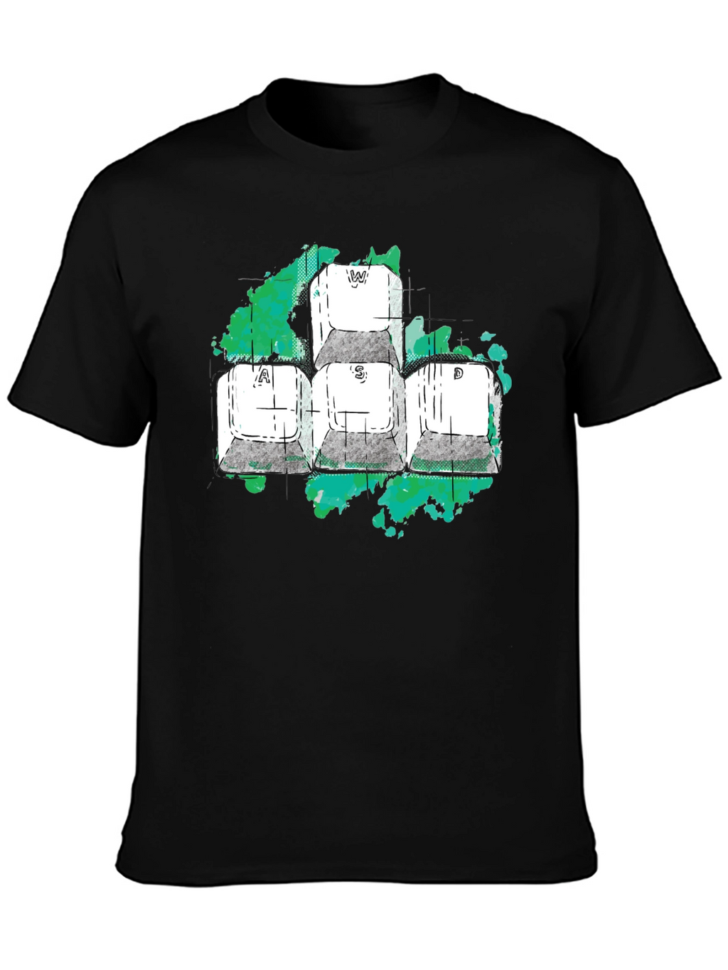 WASD Gaming Keys Graphic T-Shirt