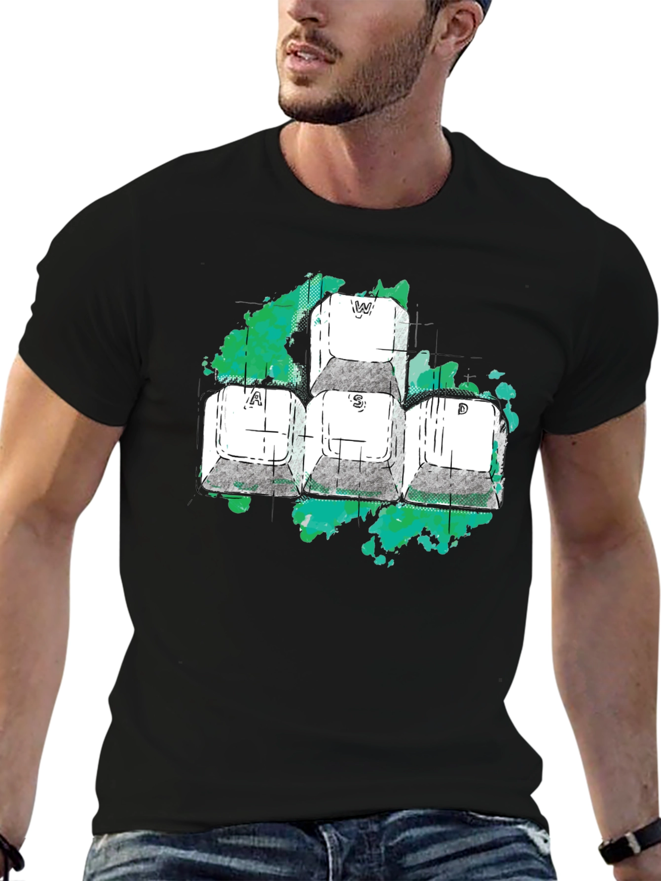 WASD Gaming Keys Graphic T-Shirt