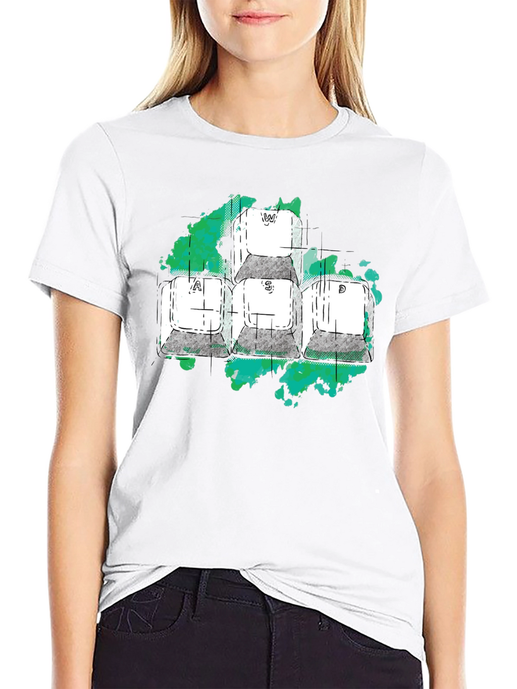 WASD Gaming Keys Graphic T-Shirt