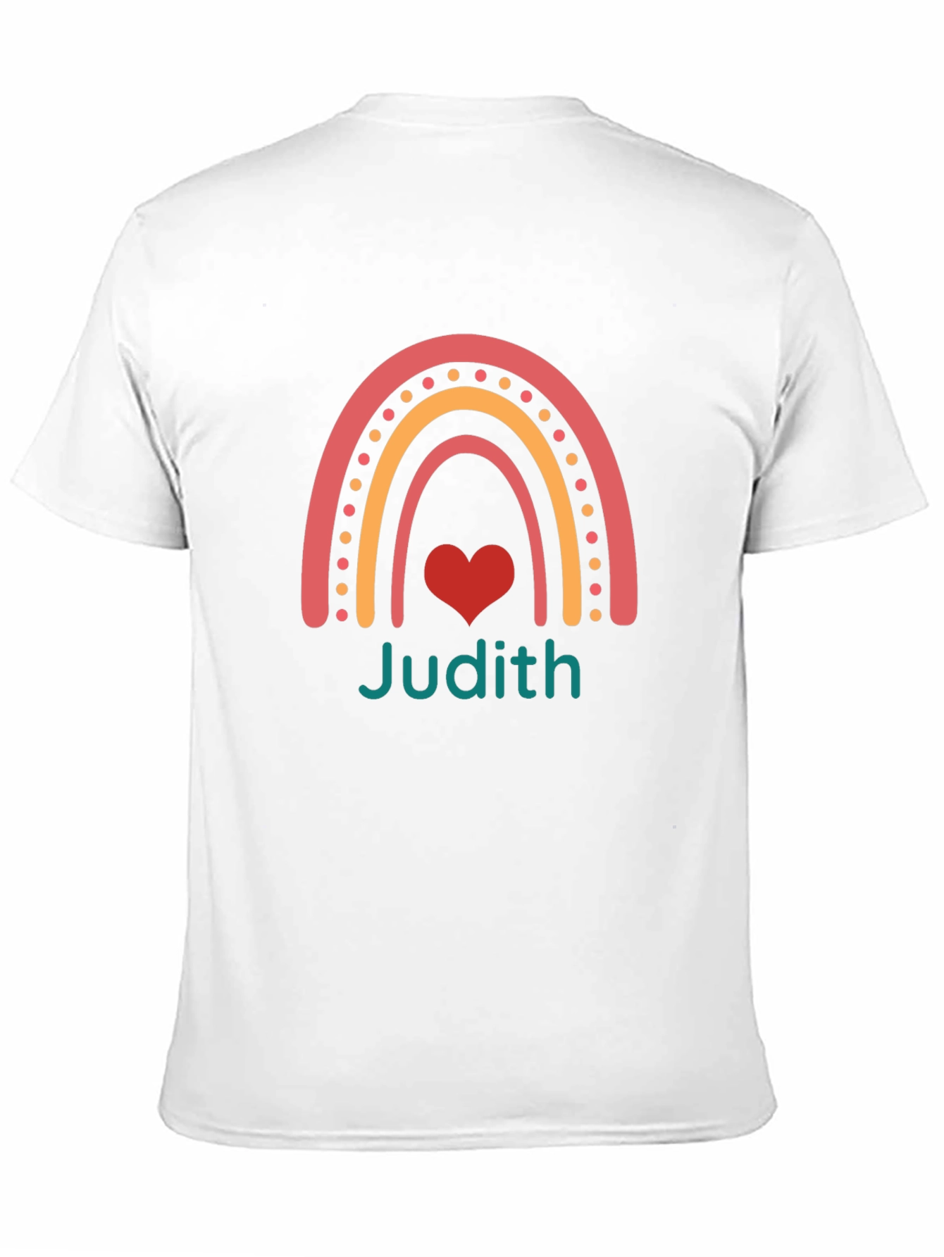 Judith Rainbow Heart Personalized T-Shirt