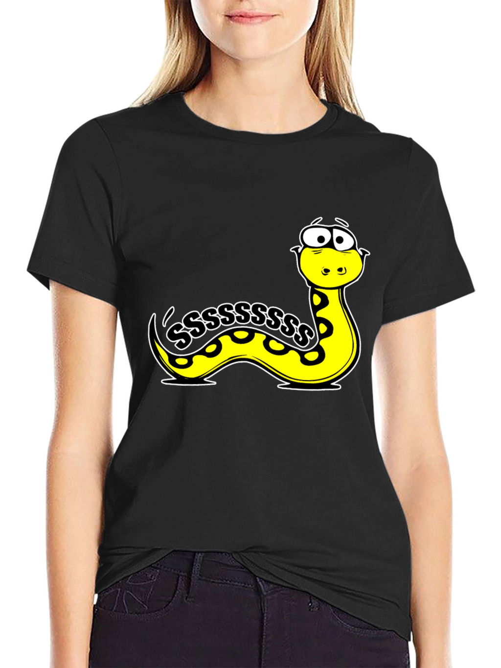 Cartoon Snake S T-Shirt - Fun Graphic Tee
