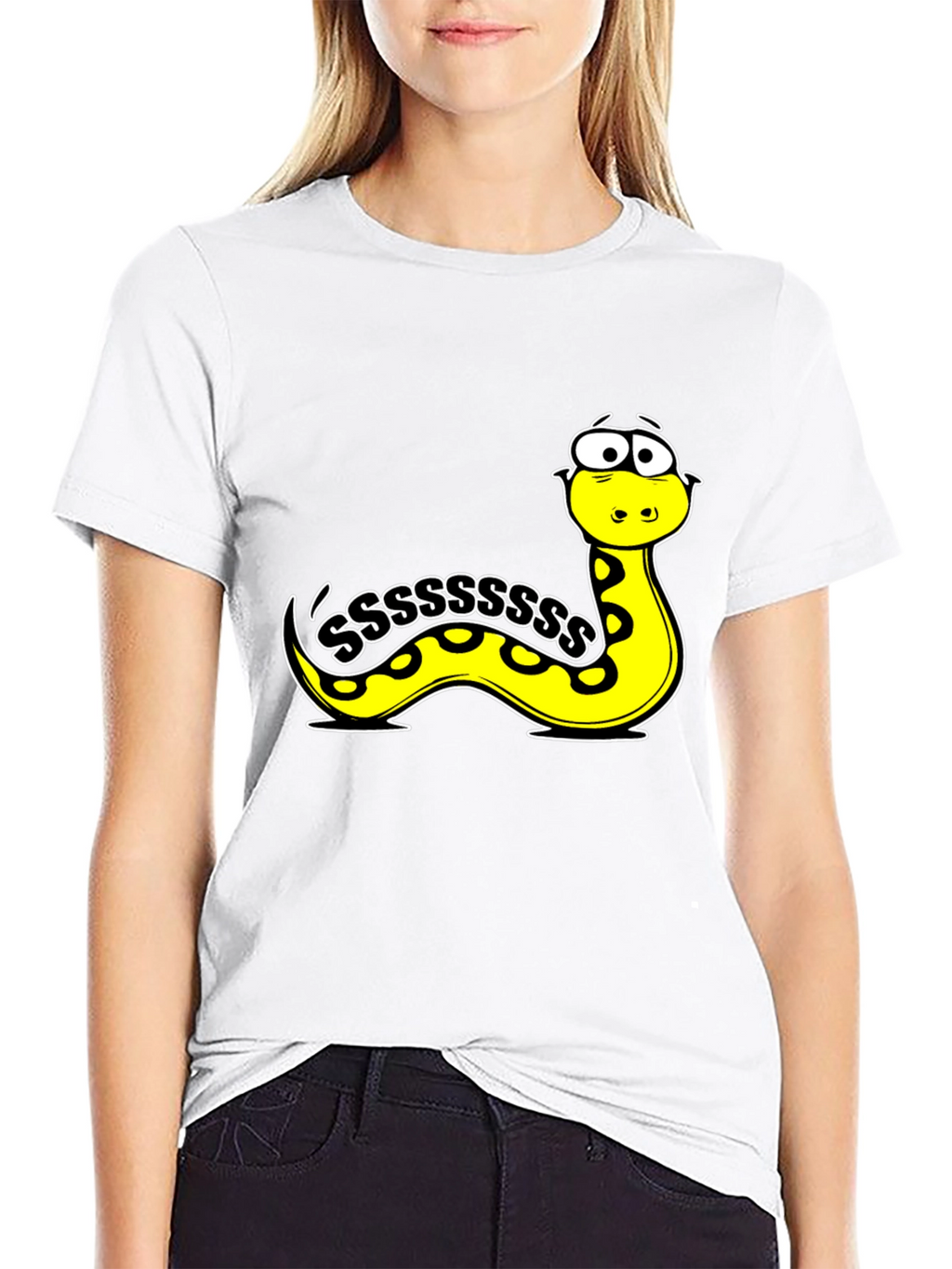 Cartoon Snake S T-Shirt - Fun Graphic Tee