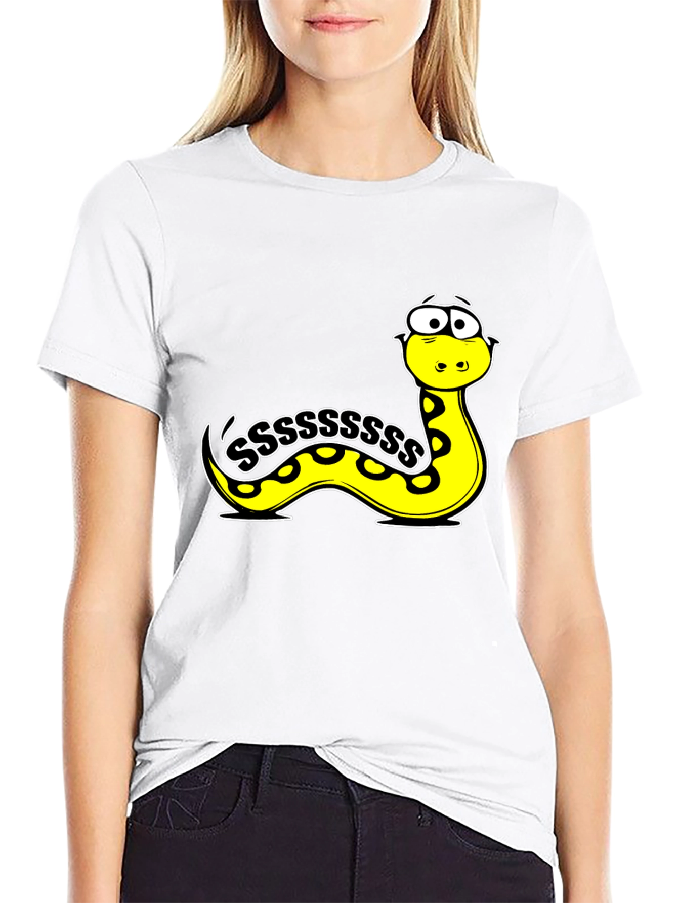 Cartoon Snake S T-Shirt - Fun Graphic Tee