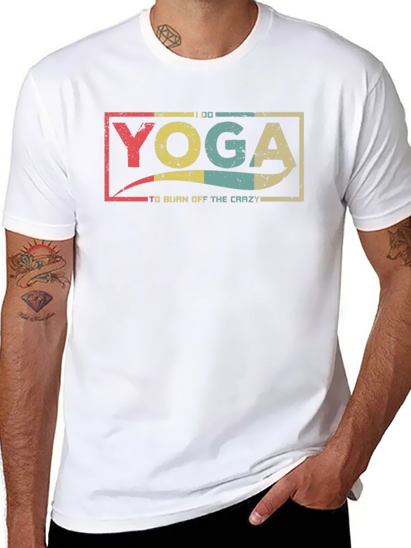 Yoga To Burn Off The Crazy Black T-Shirt