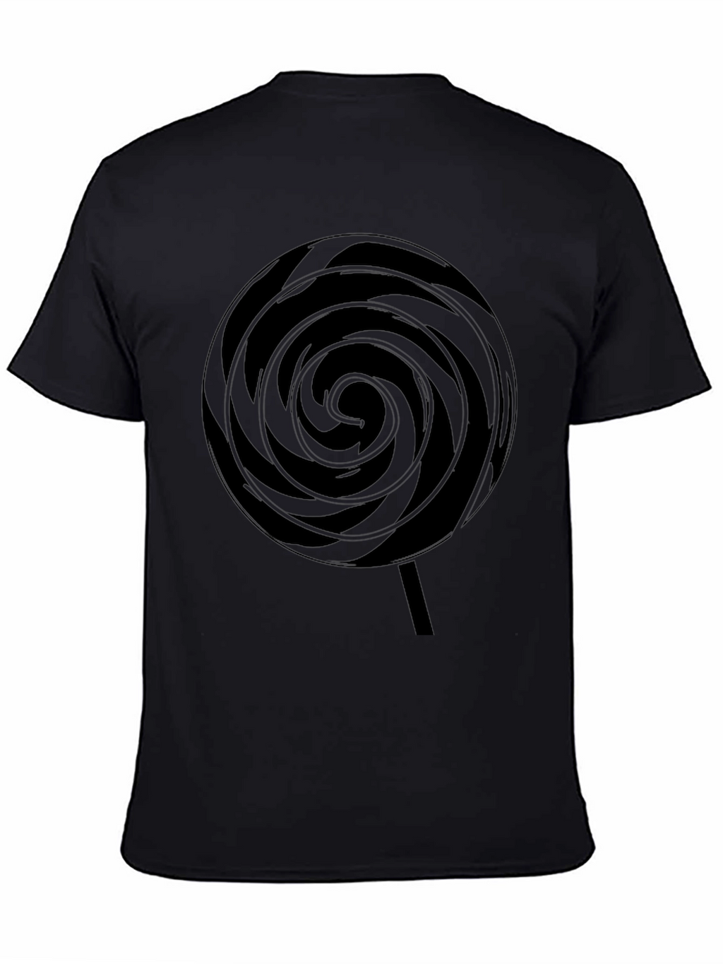Swirl Lollipop Graphic Black T-Shirt