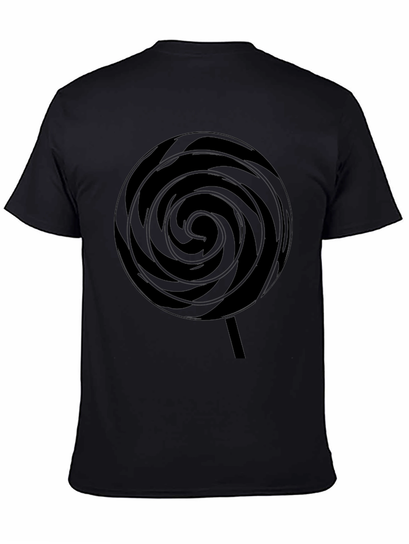 Swirl Lollipop Graphic Black T-Shirt