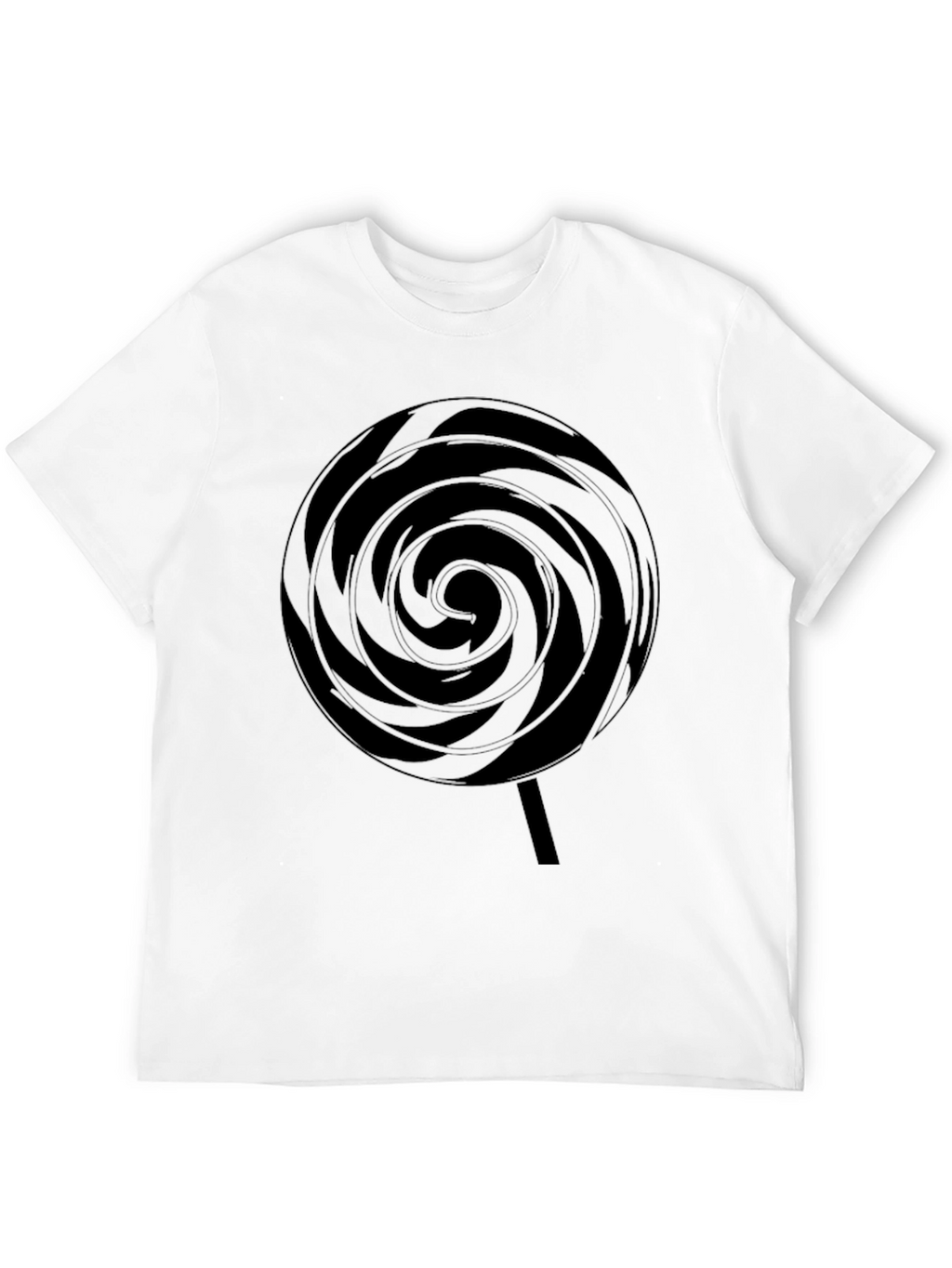 Swirl Lollipop Graphic Black T-Shirt
