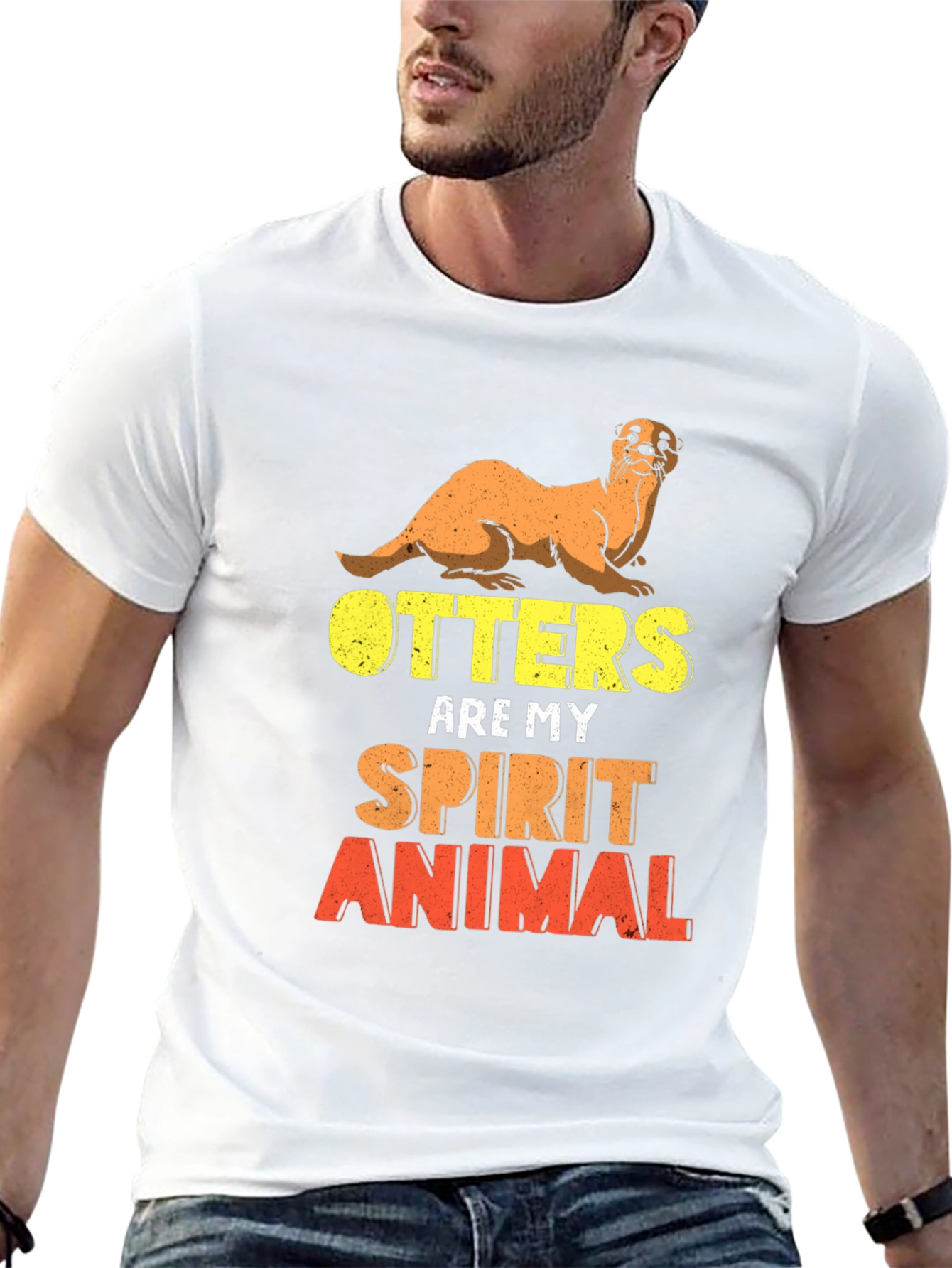 Otter Spirit Animal Black T-Shirt