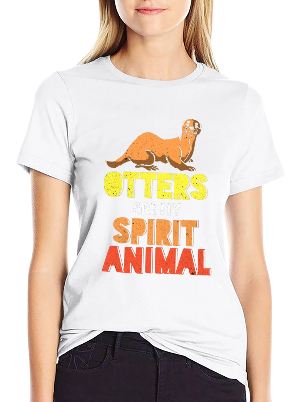 Otter Spirit Animal Black T-Shirt