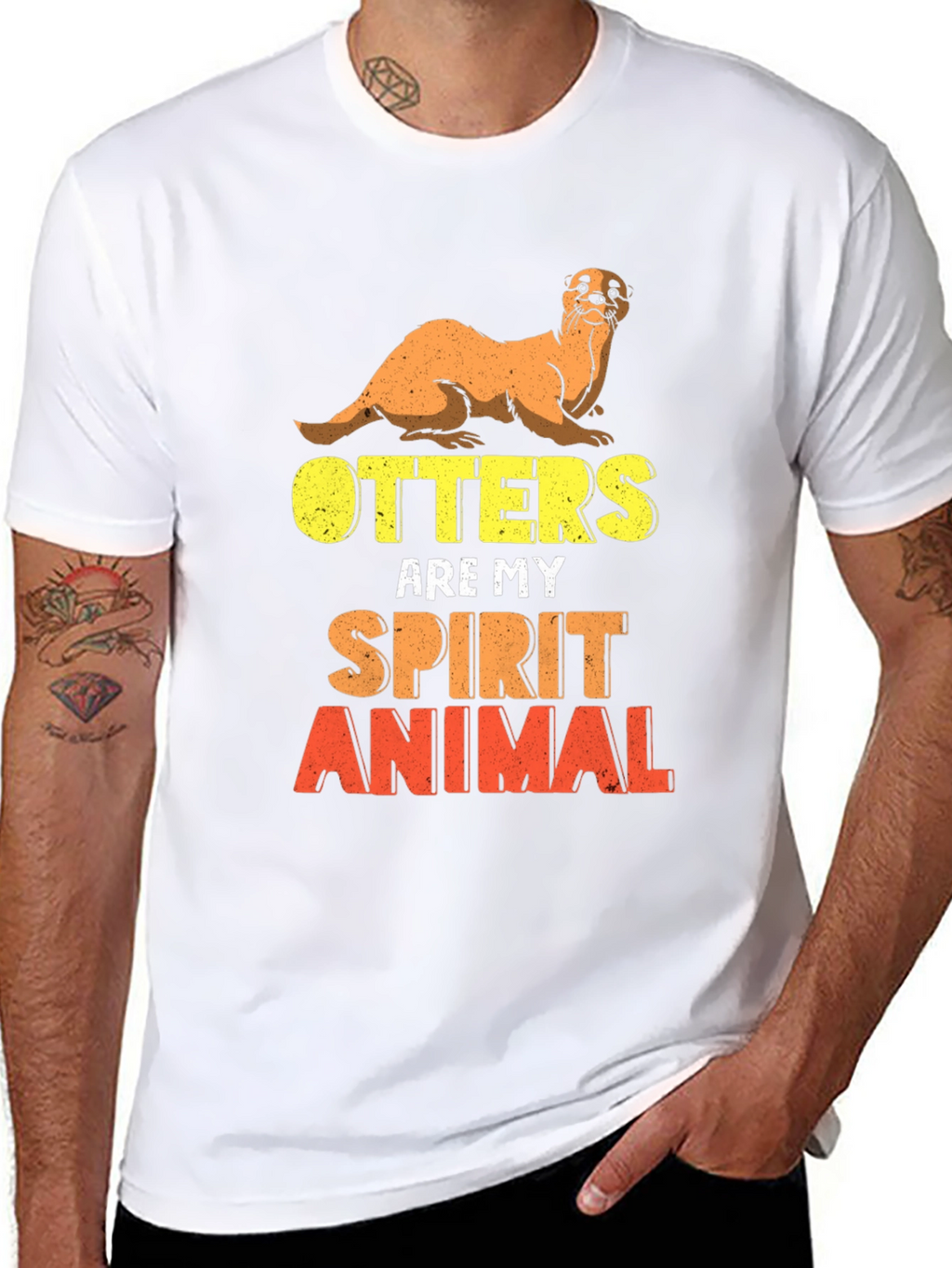Otter Spirit Animal Black T-Shirt