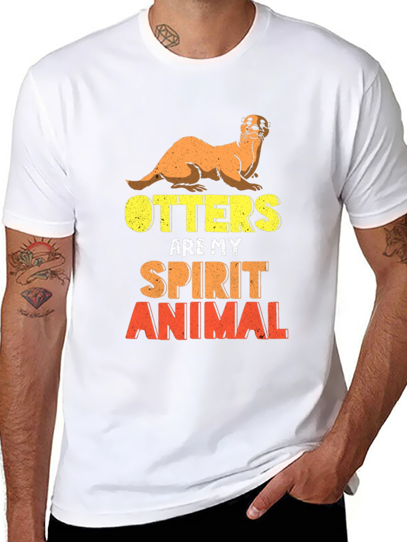 Otter Spirit Animal Black T-Shirt