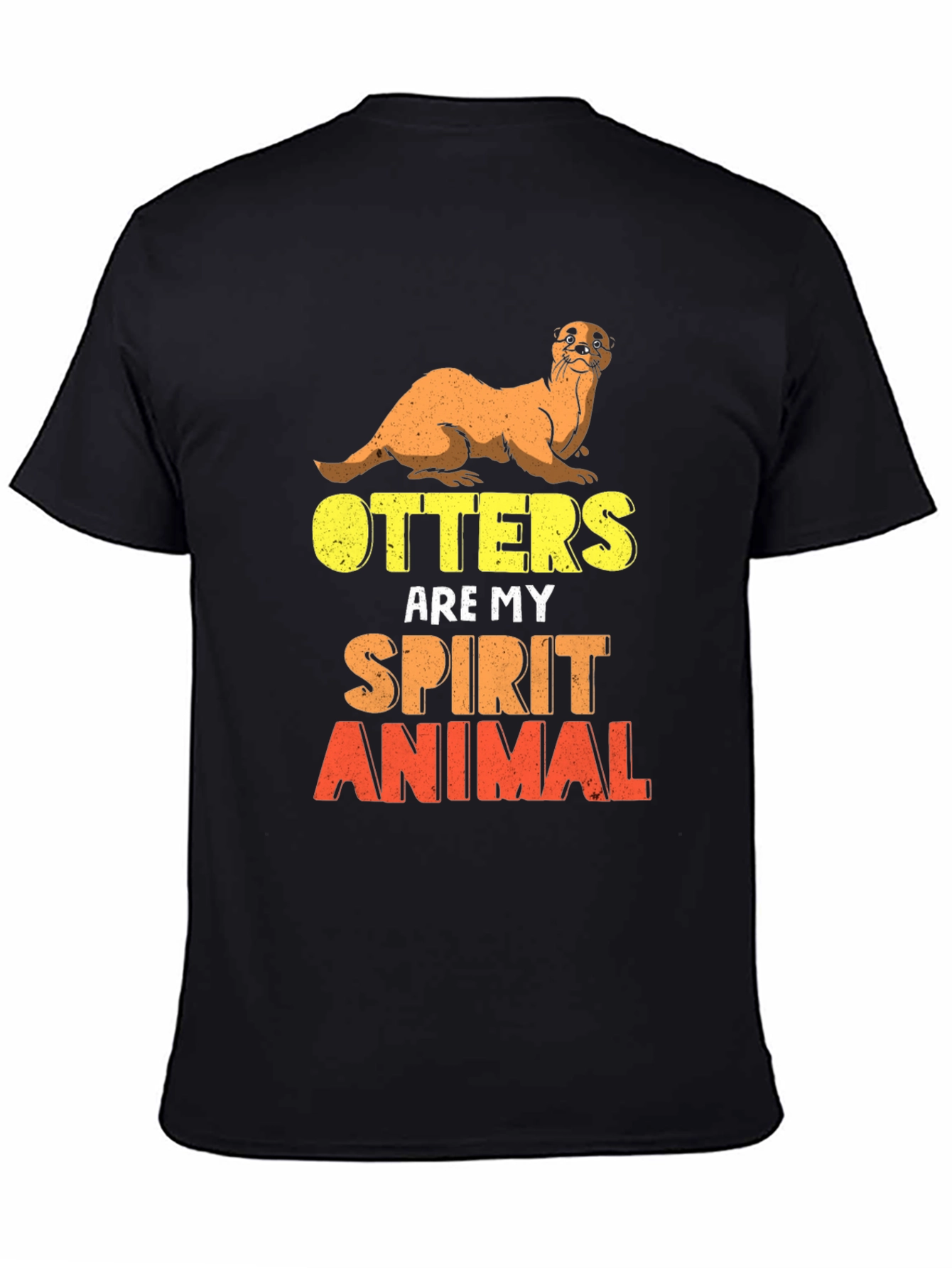 Otter Spirit Animal Black T-Shirt