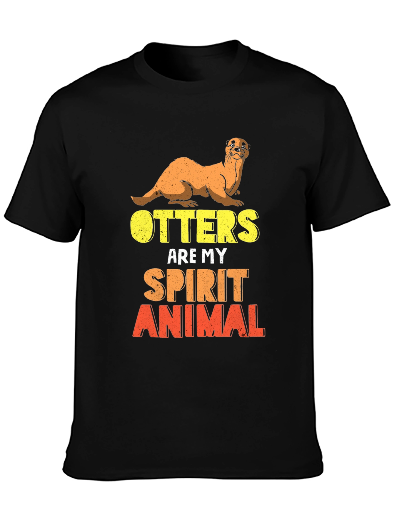 Otter Spirit Animal Black T-Shirt