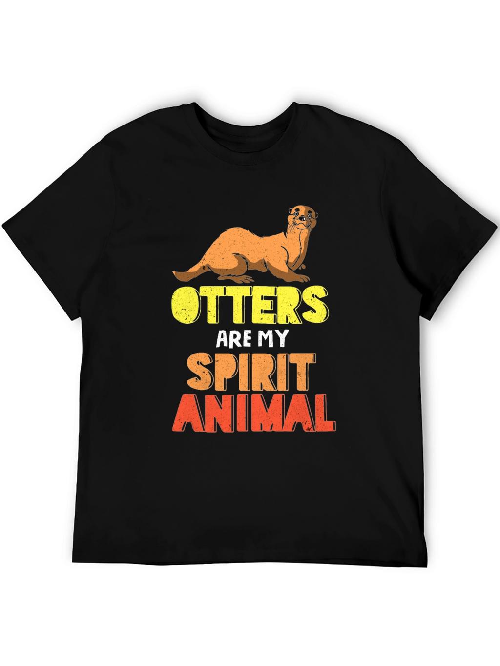 Otter Spirit Animal Black T-Shirt