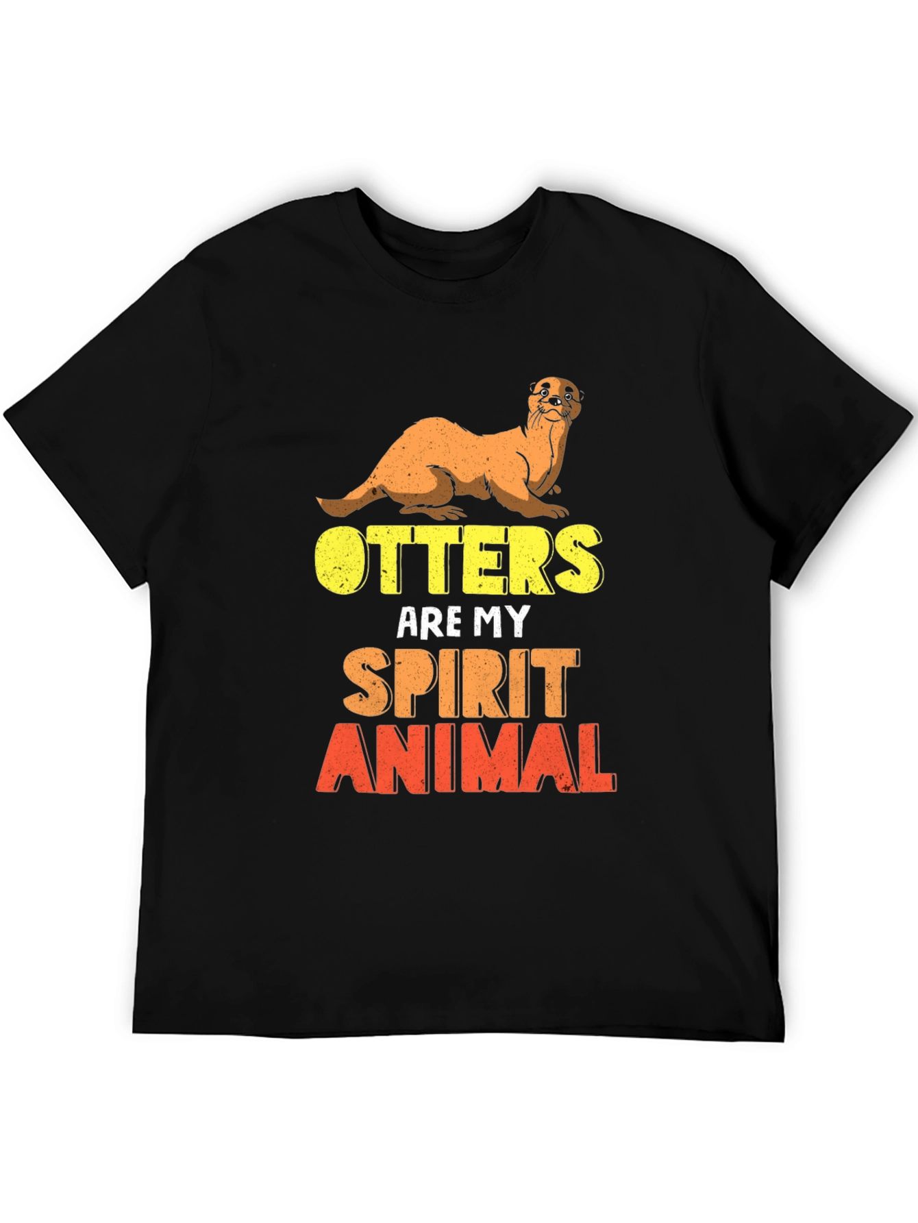 Otter Spirit Animal Black T-Shirt