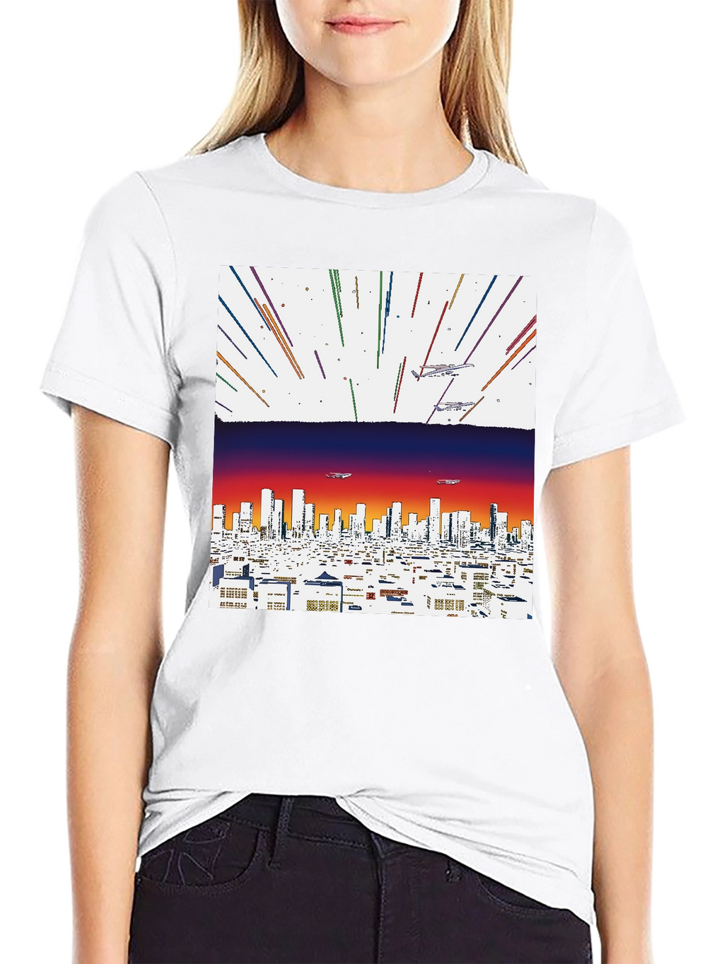 Retro Cityscape Graphic Tee
