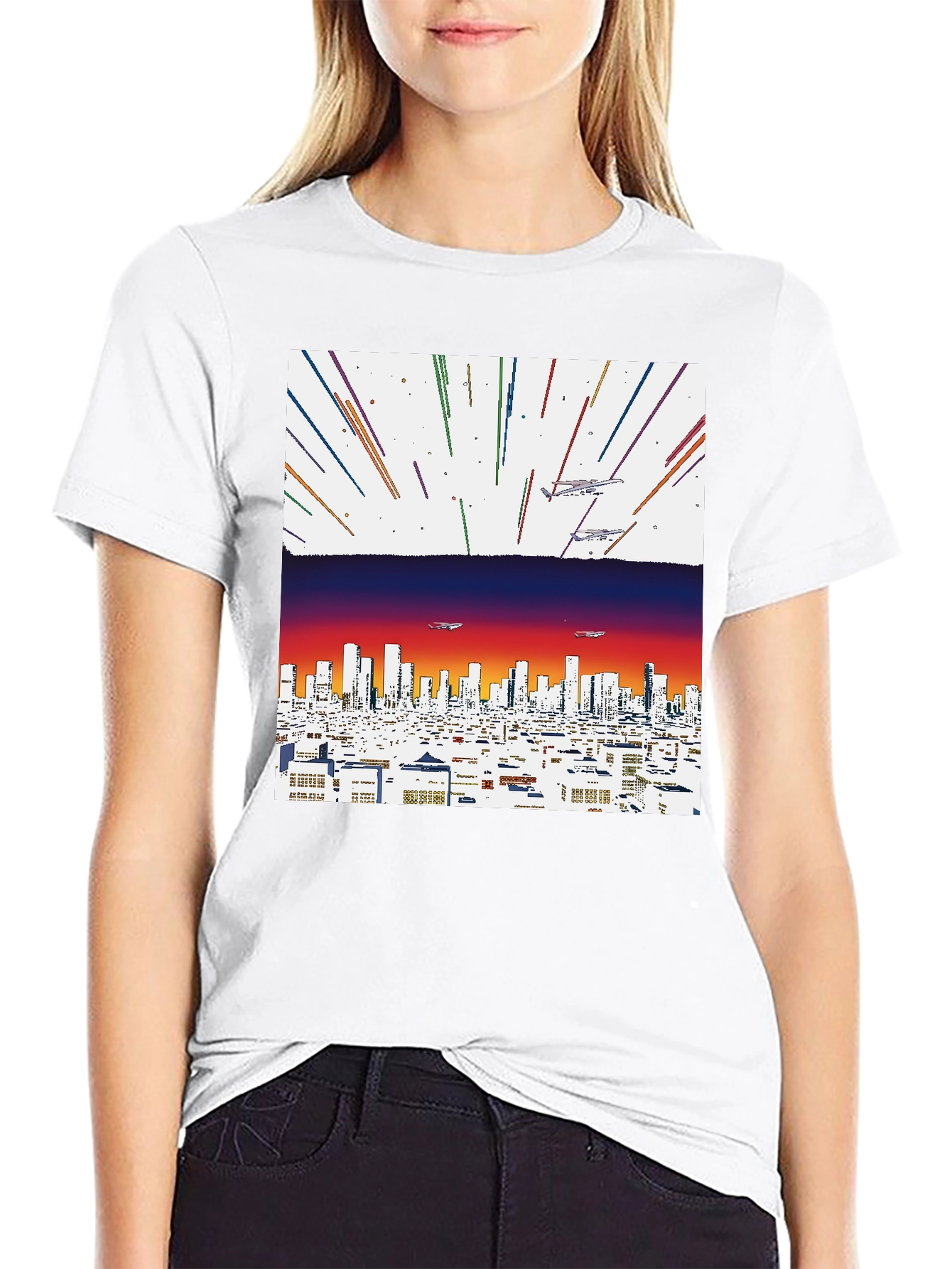 Retro Cityscape Graphic Tee