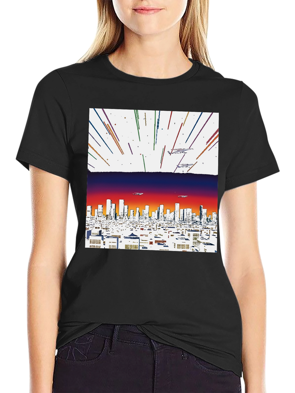 Retro Cityscape Graphic Tee