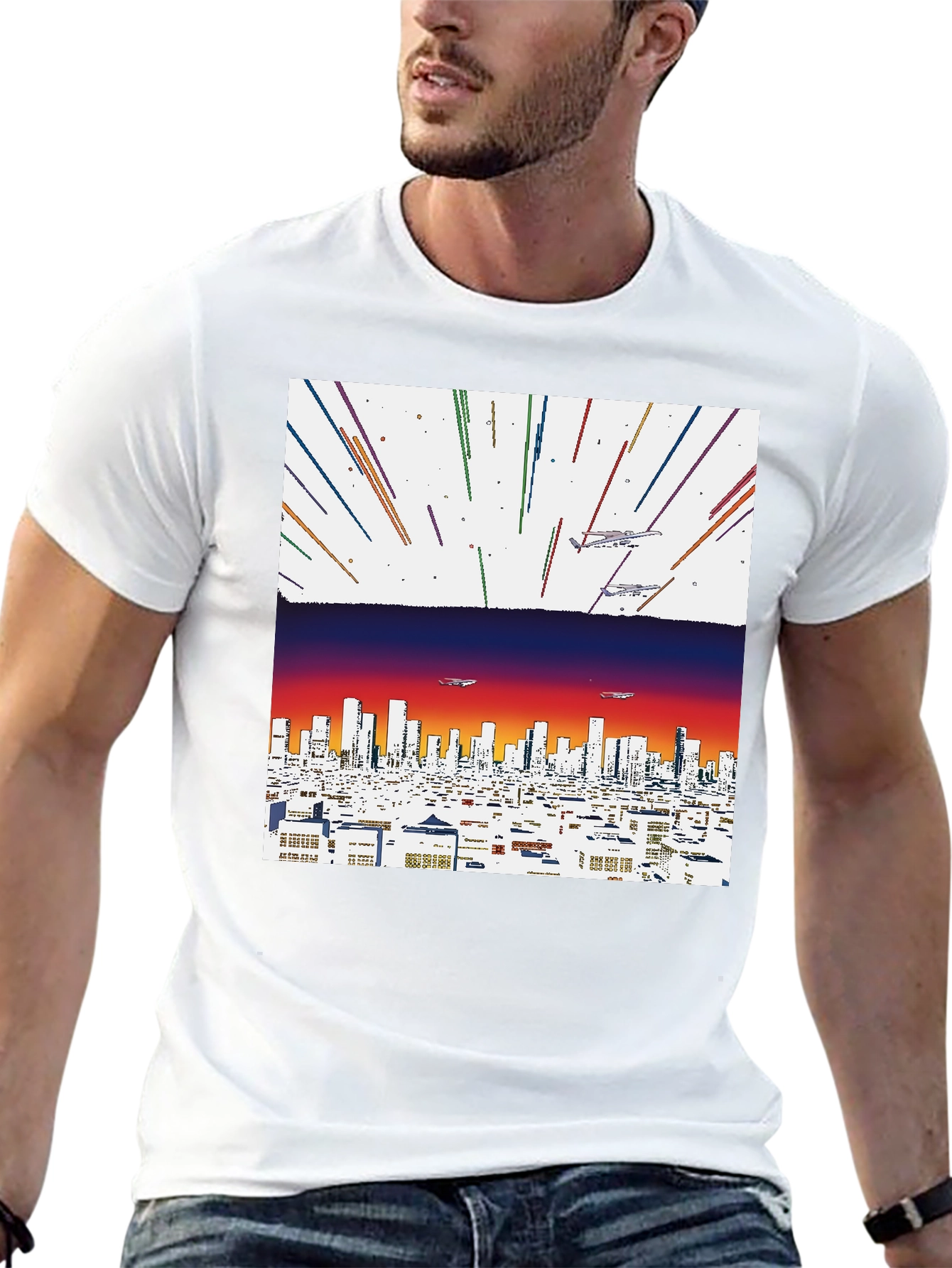 Retro Cityscape Graphic Tee