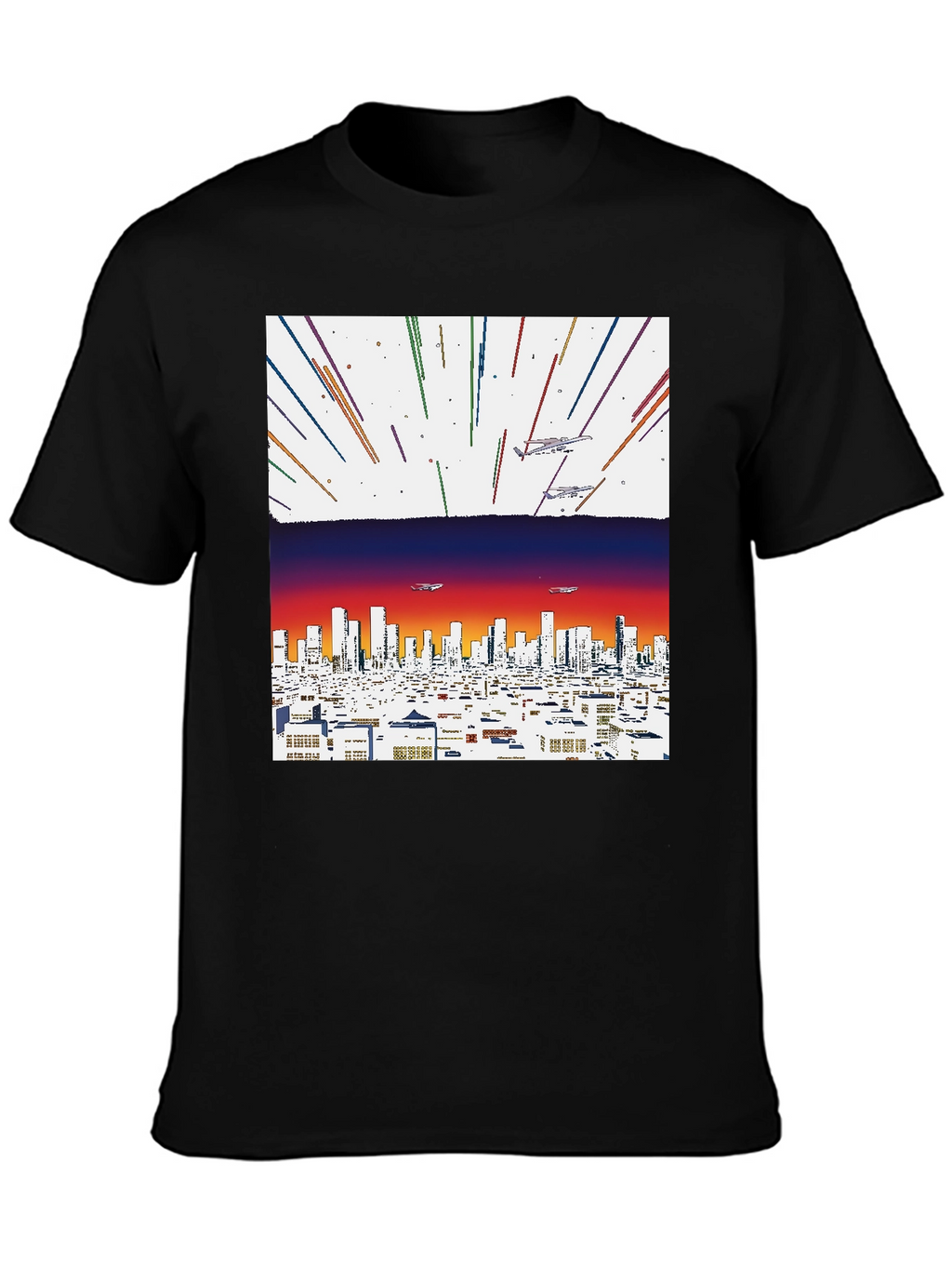 Retro Cityscape Graphic Tee