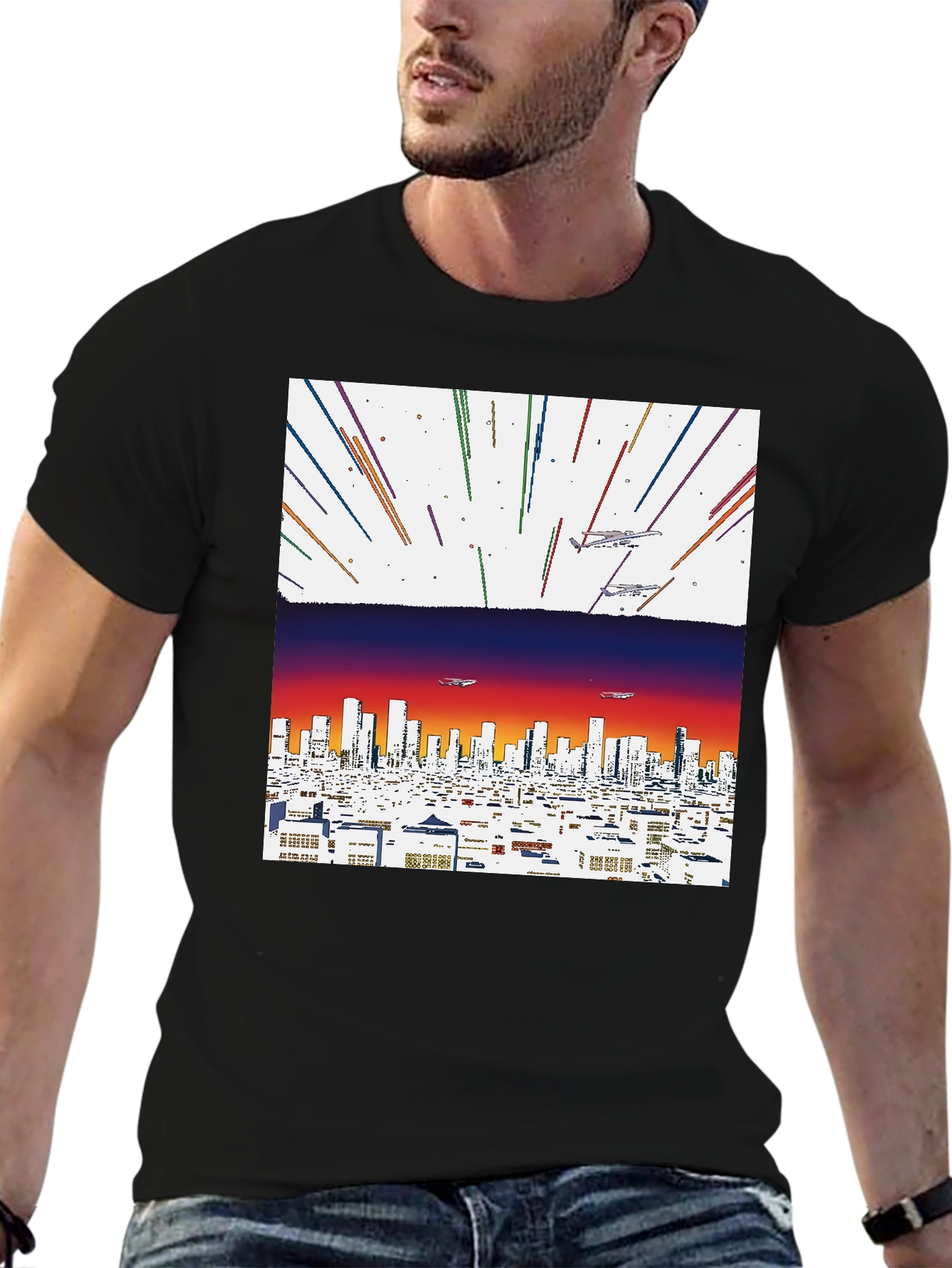 Retro Cityscape Graphic Tee
