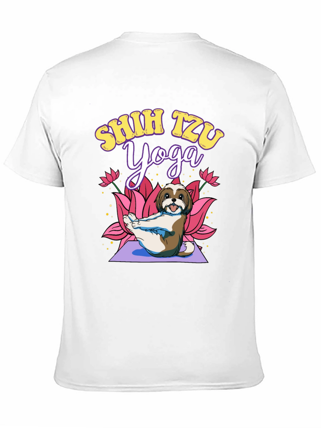Shih Tzu Yoga Black T-Shirt
